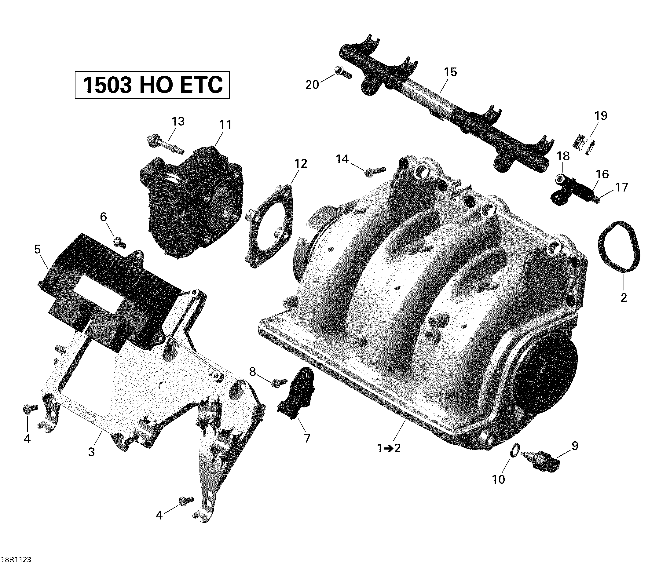 Air Intake Manifold And Throttle Body Sea-Doo Boats