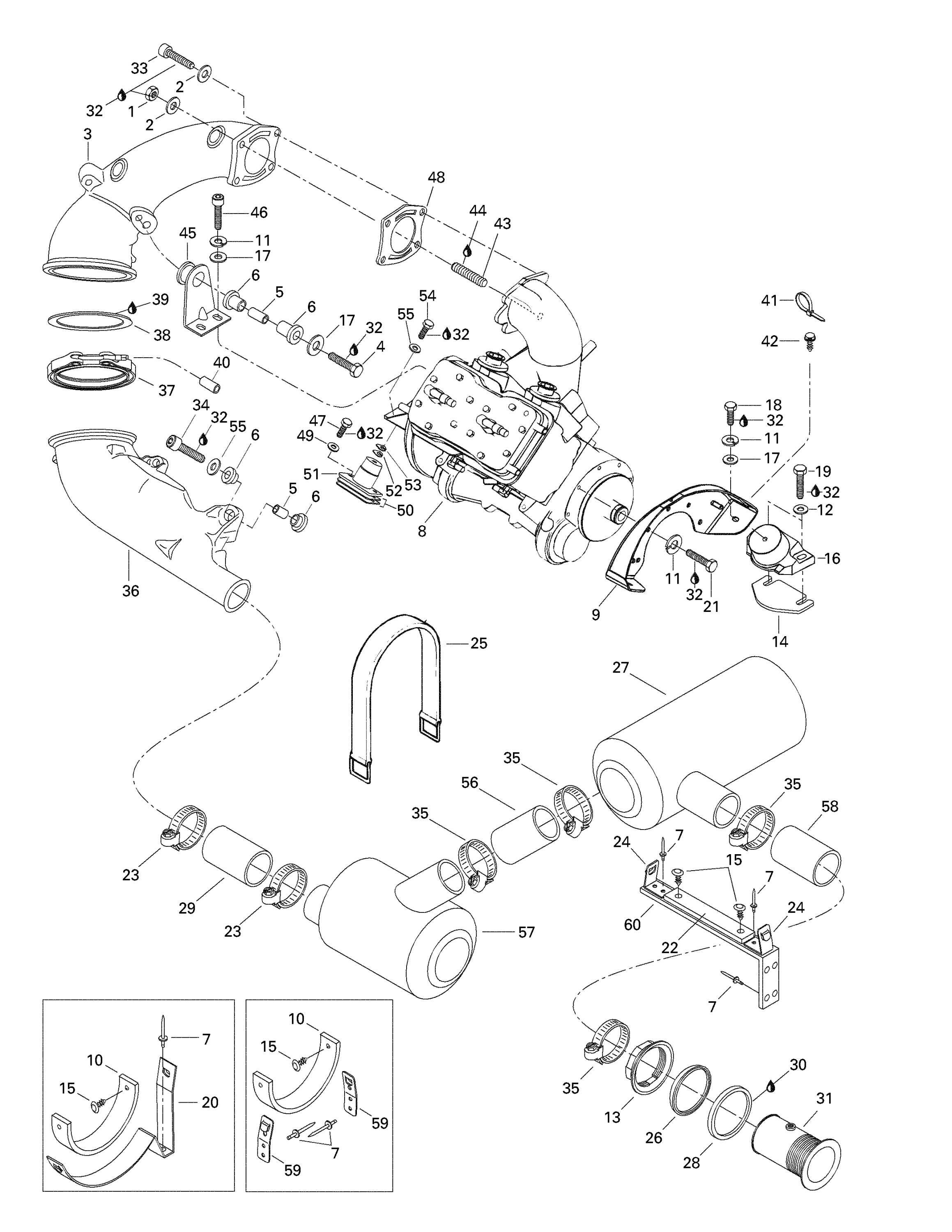 Схема узла: Engine Support And Muffler