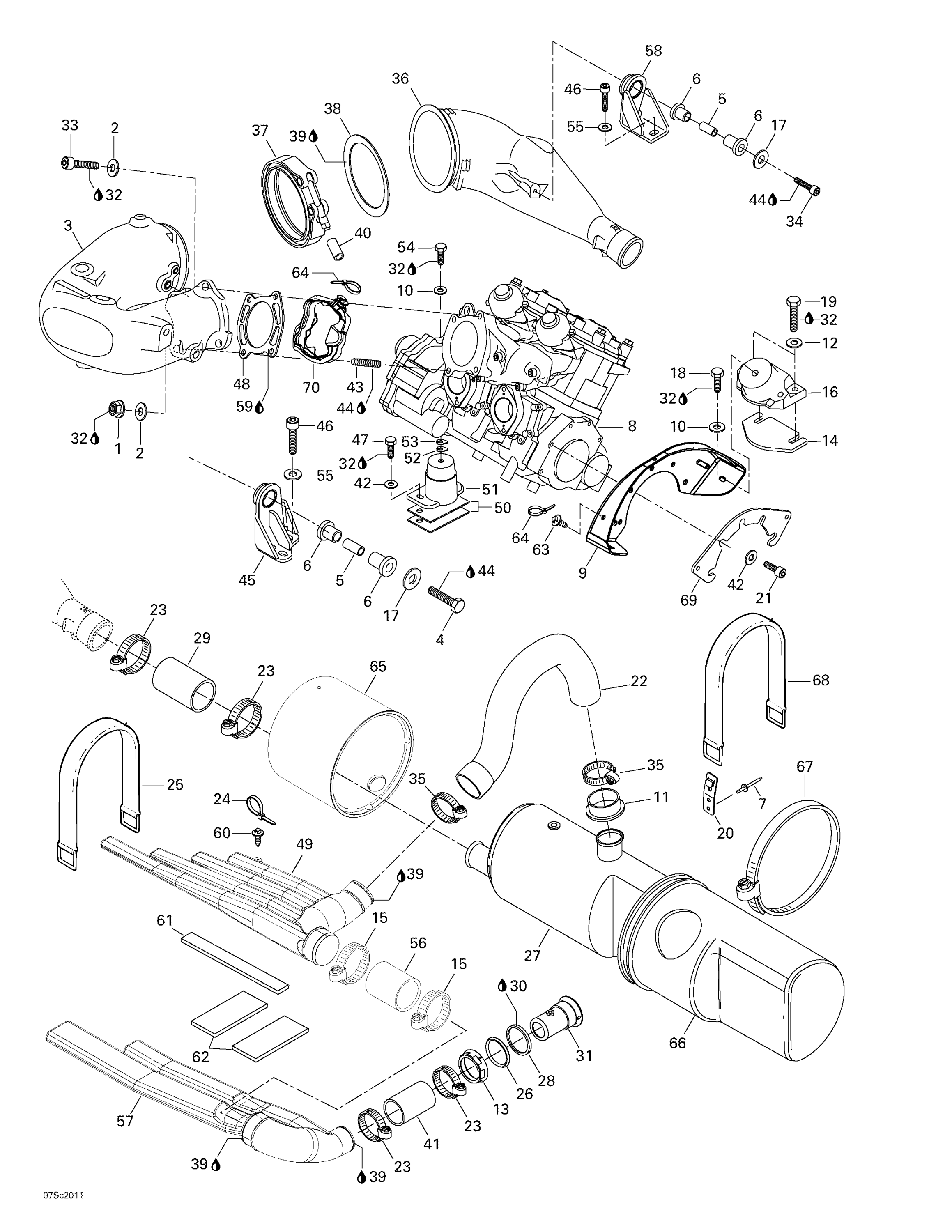 Engine Support And Muffler
