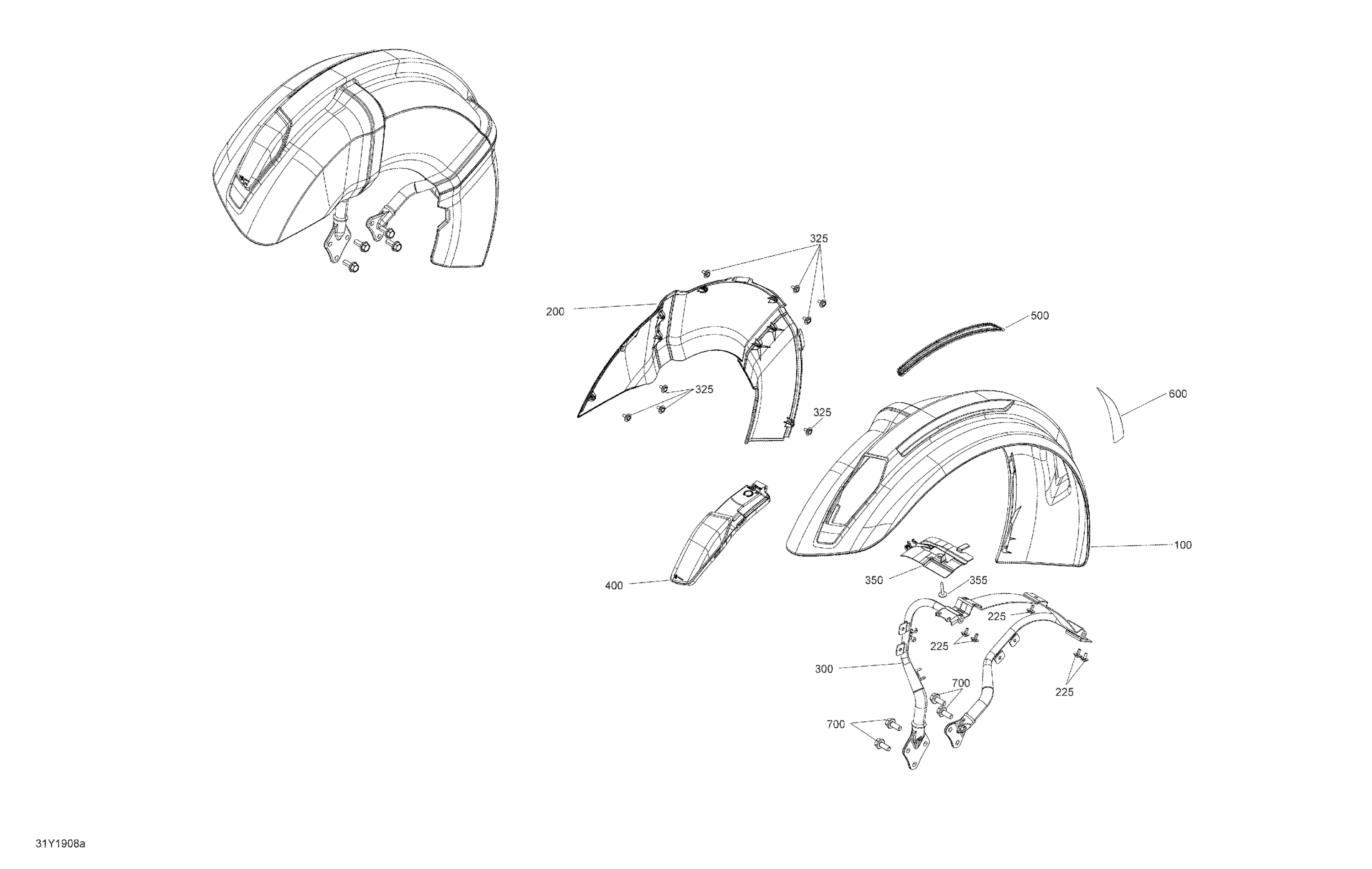 Схема узла: Body And Accessories Front Fenders