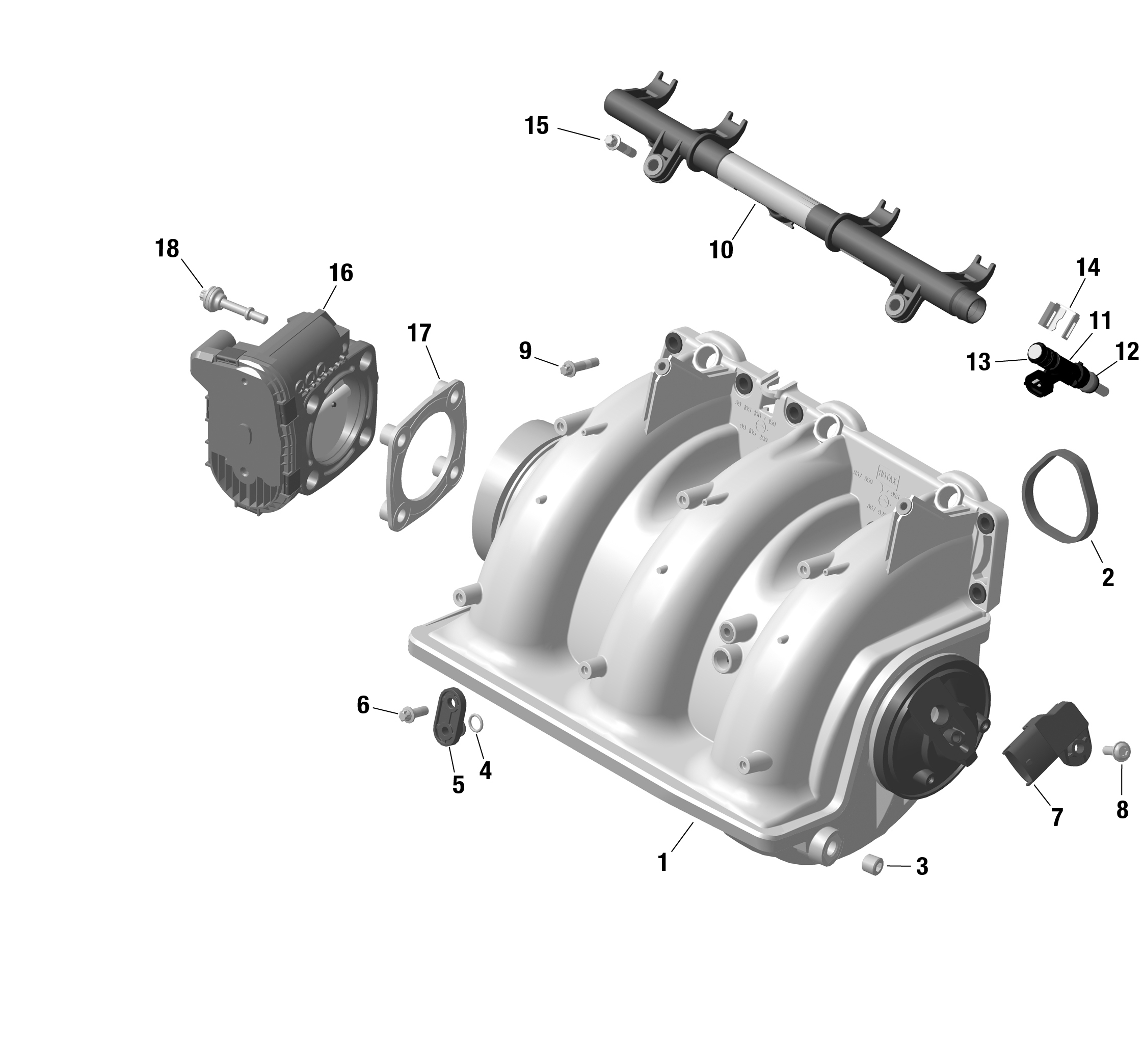 Rotax - Air Intake Manifold And Throttle Body