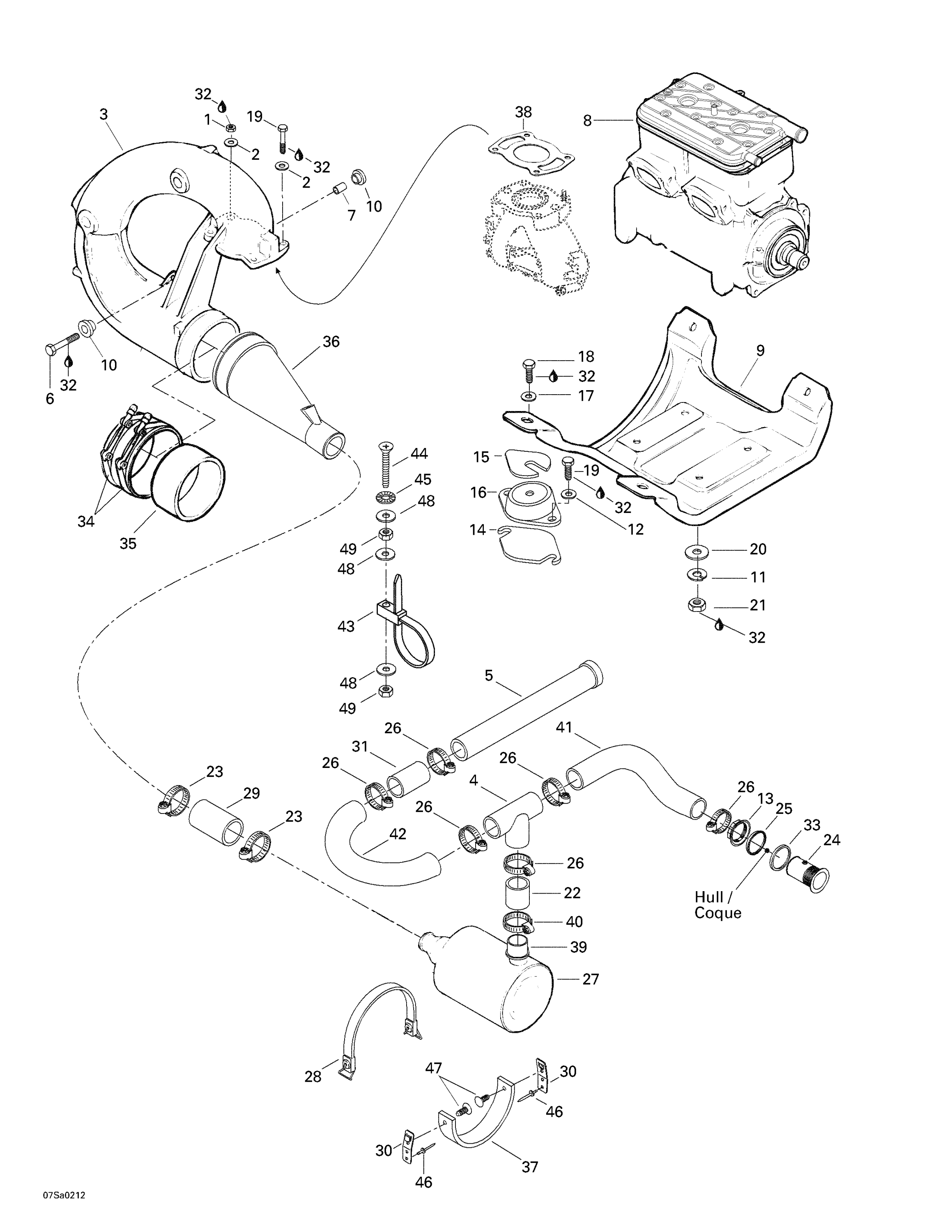 Engine Support And Muffler