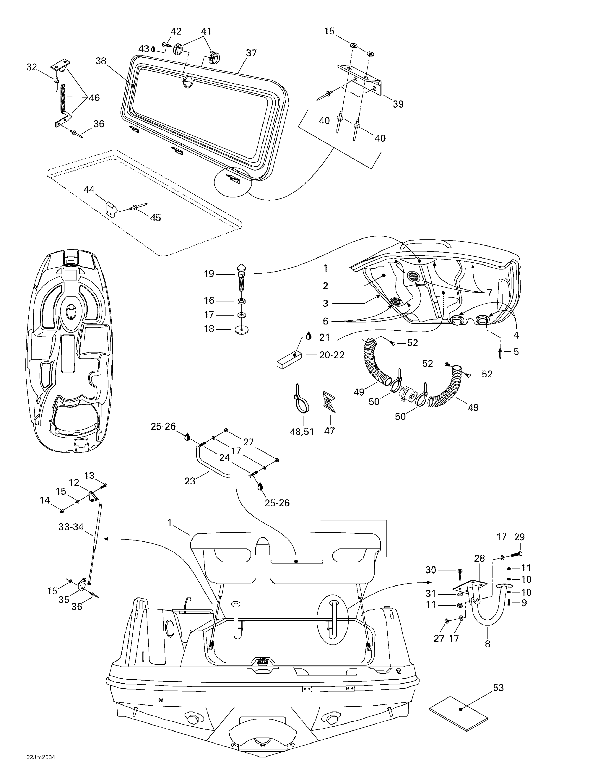 Схема узла: Engine And Center Cover