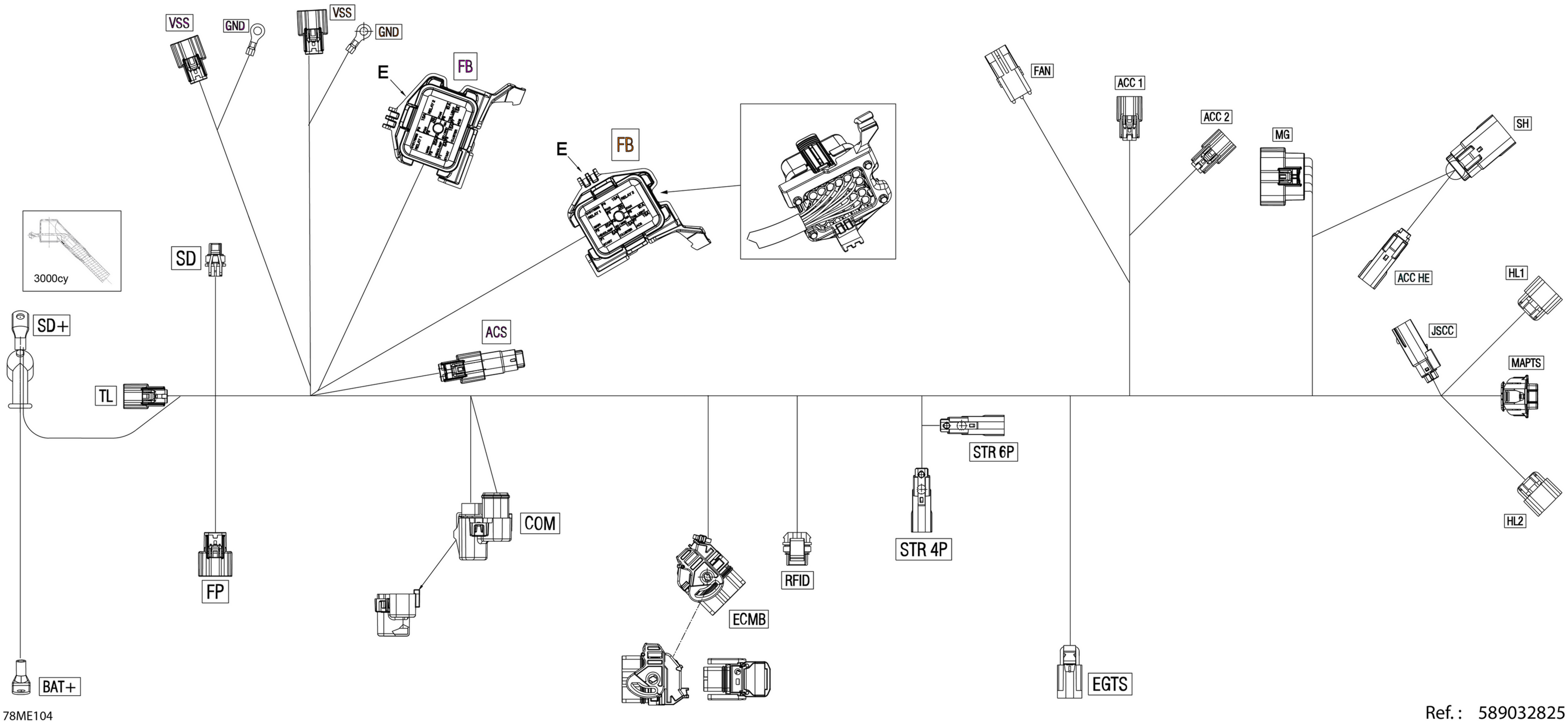 Схема узла: Electric - Main Harness - 515178944