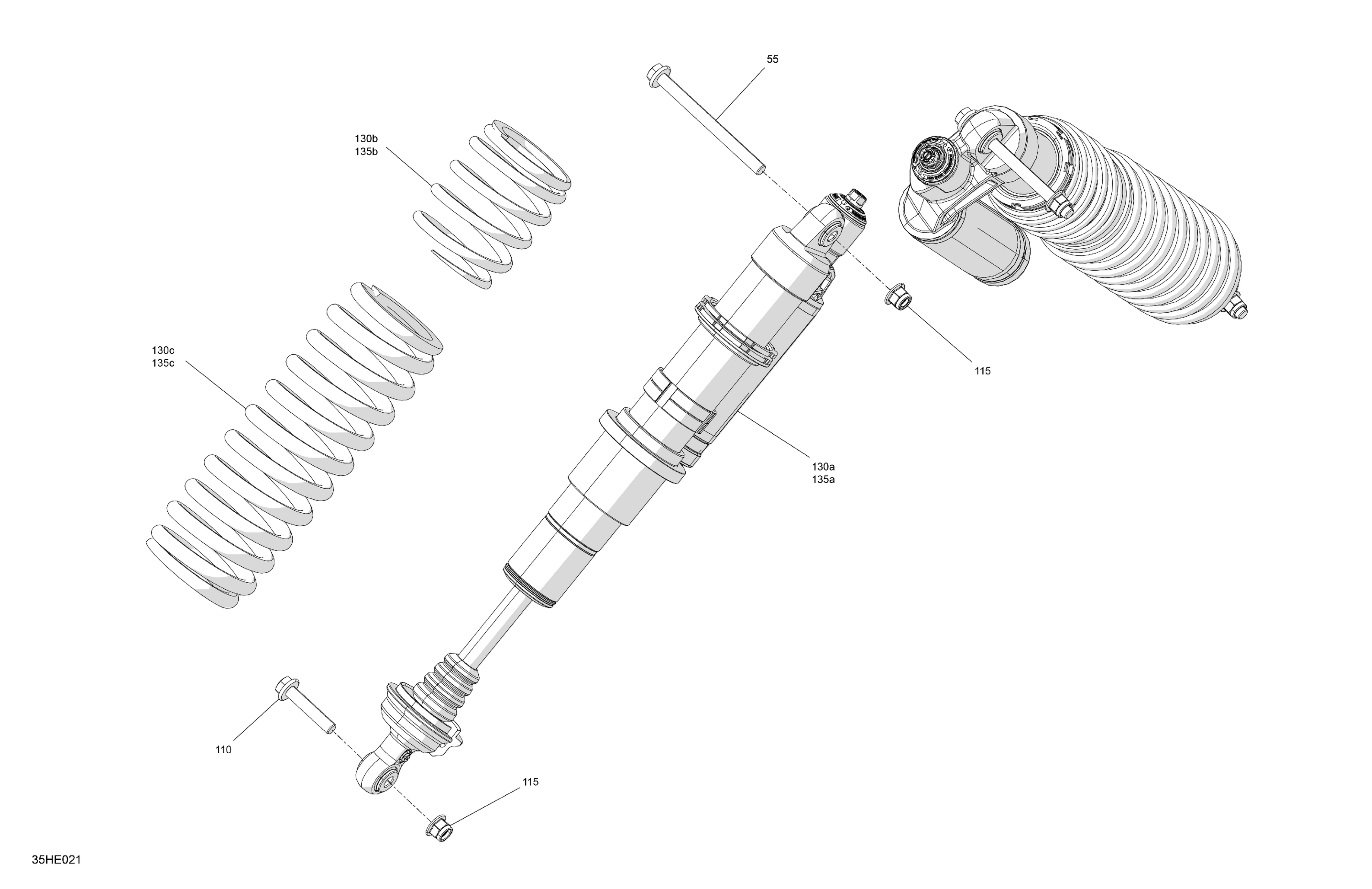 Схема узла: Suspension - Front Shocks