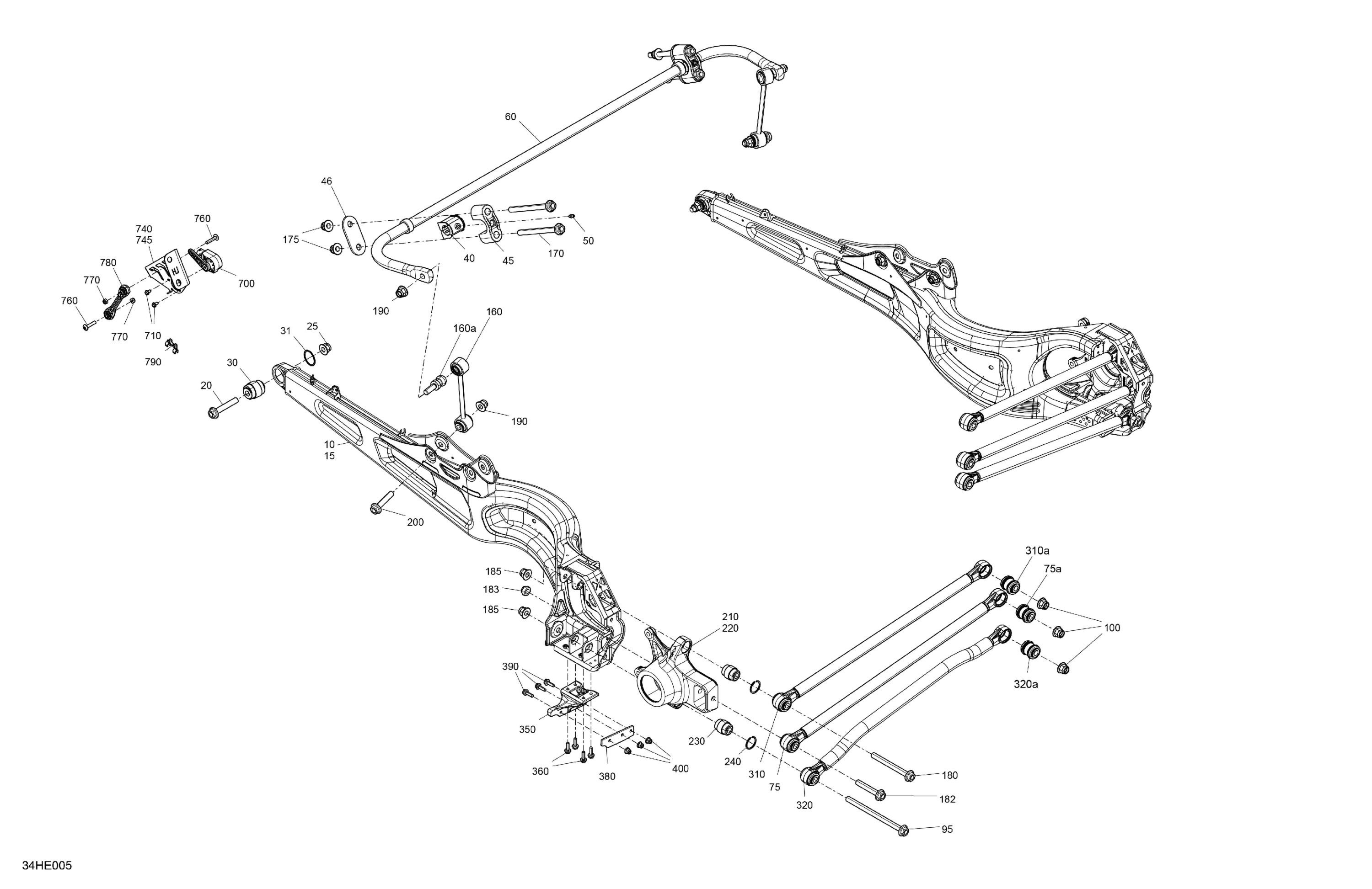 Схема узла: Suspension - Rear Components