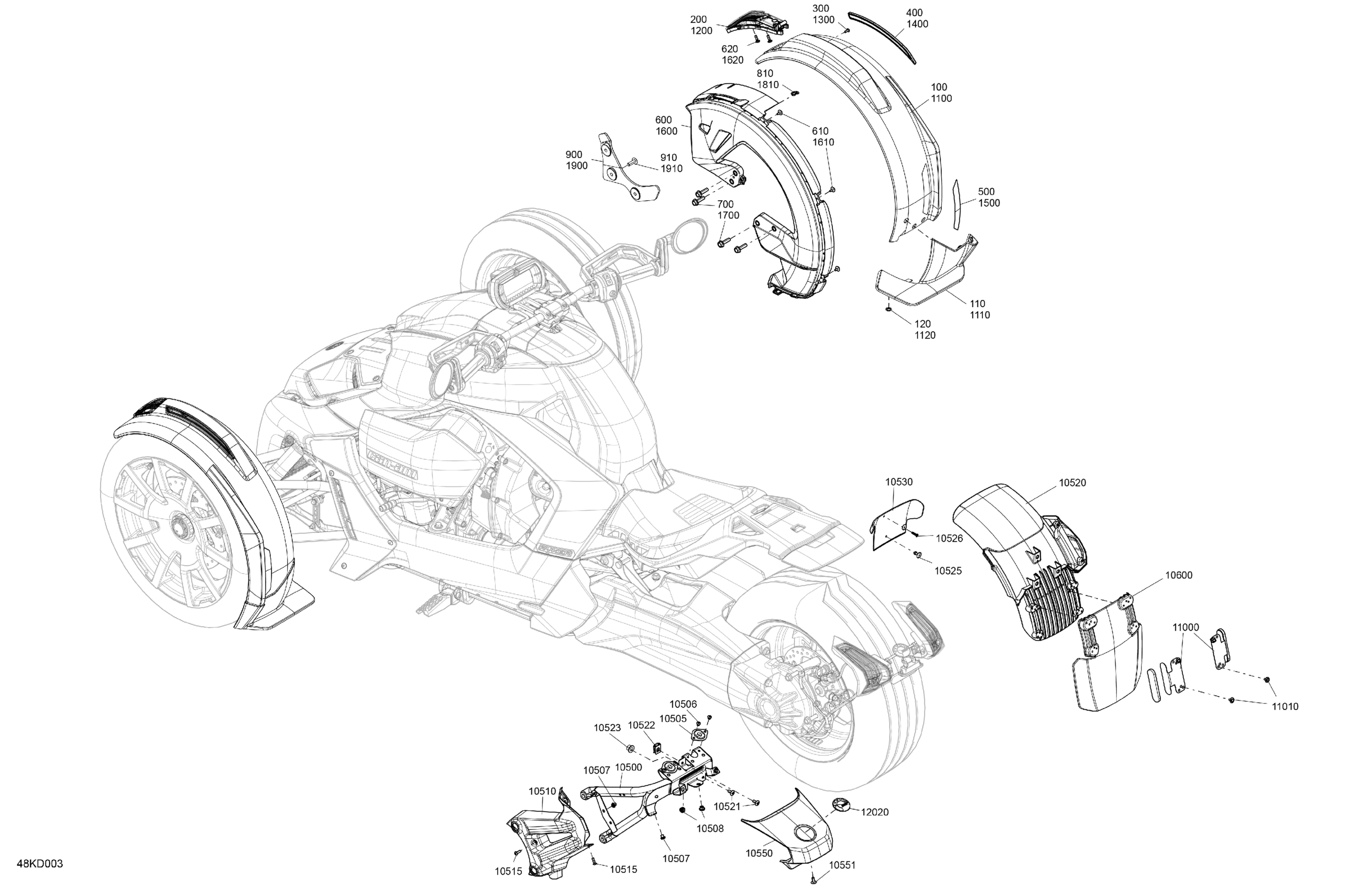 Схема узла: Body - Fender Kit