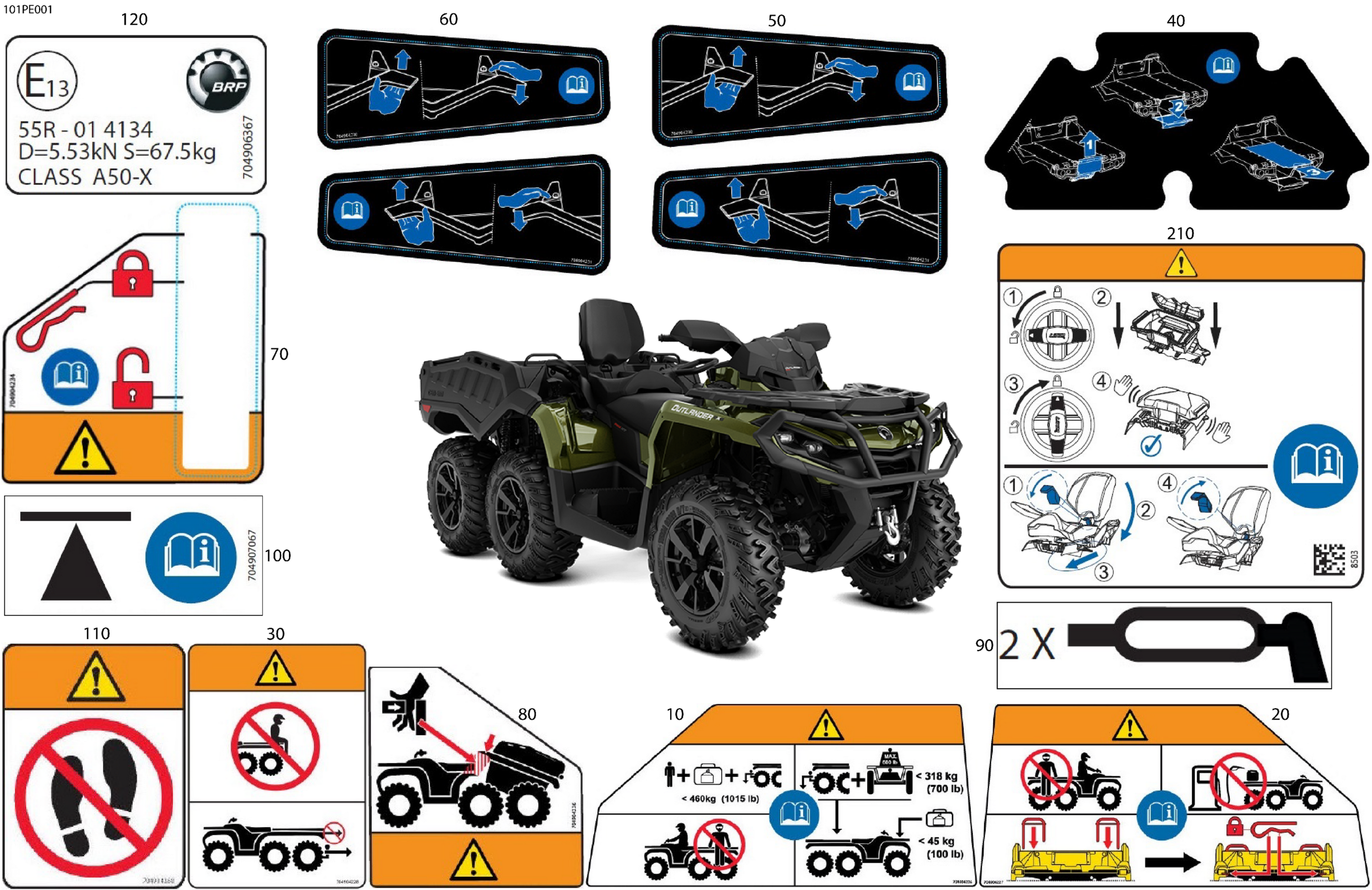 Body - Warning Decals Rear Section