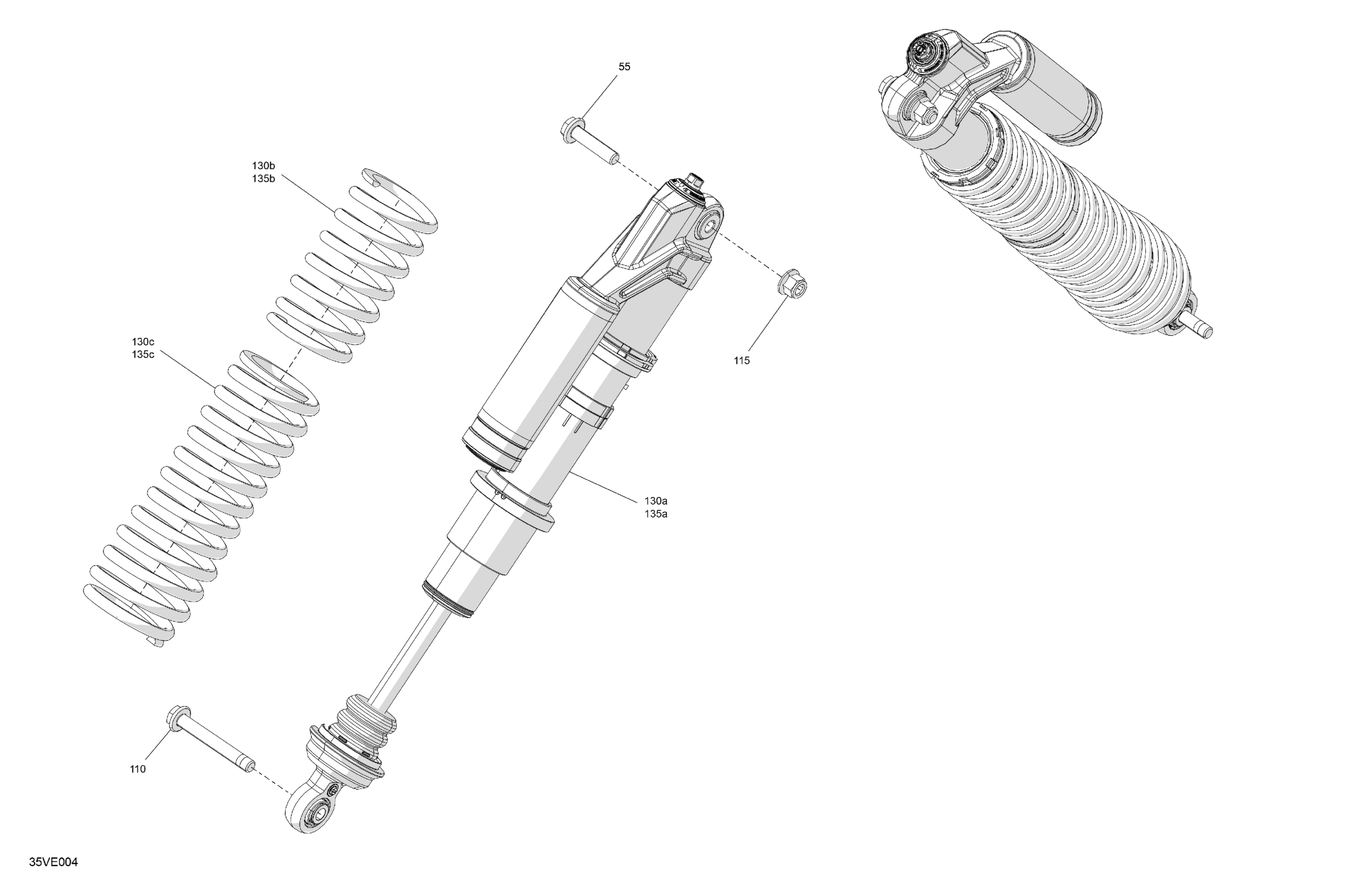 Схема узла: Suspension - Front Shocks