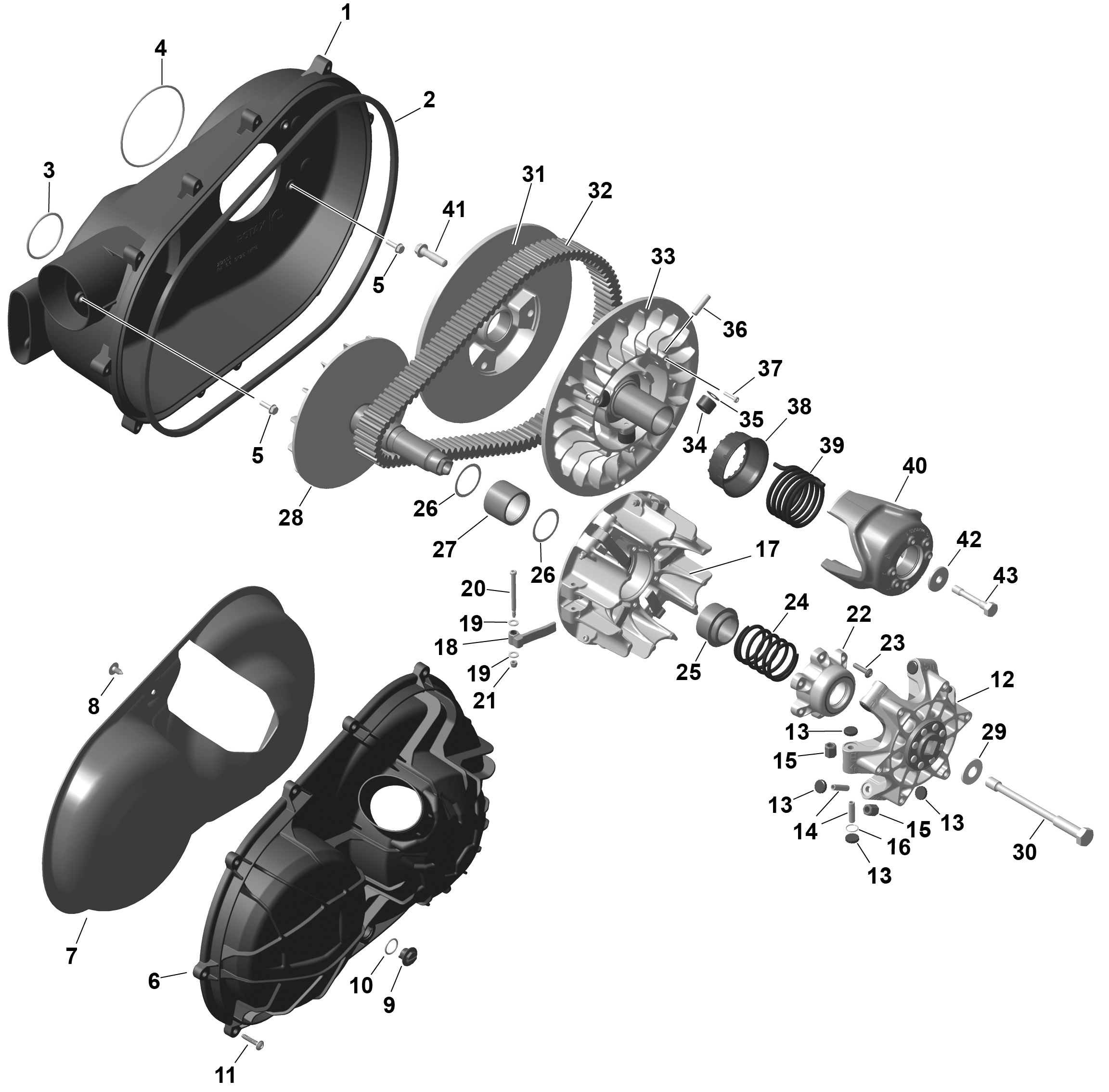 Схема узла: ROTAX - CVT