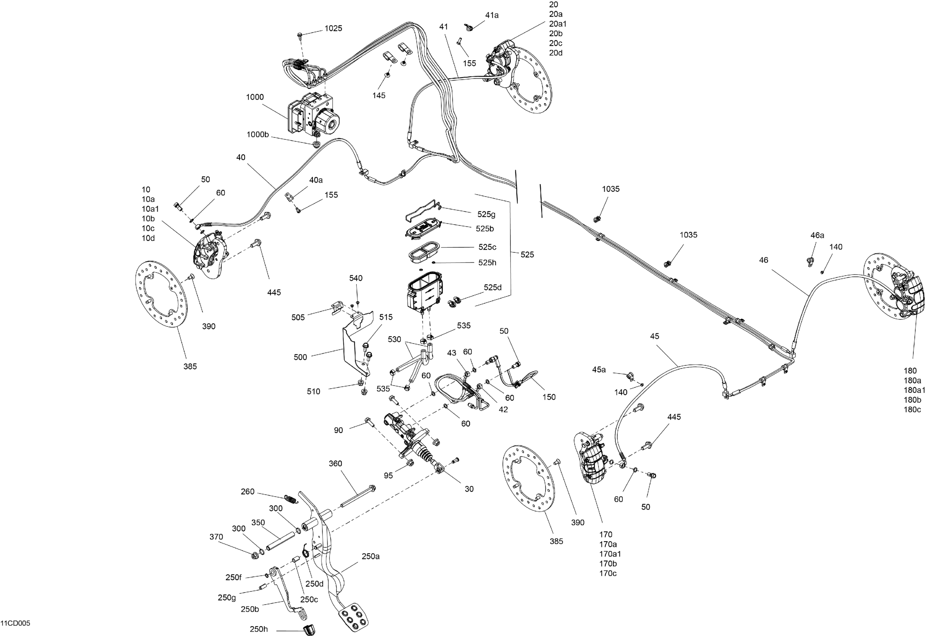 Схема узла: Mechanic - Brake System
