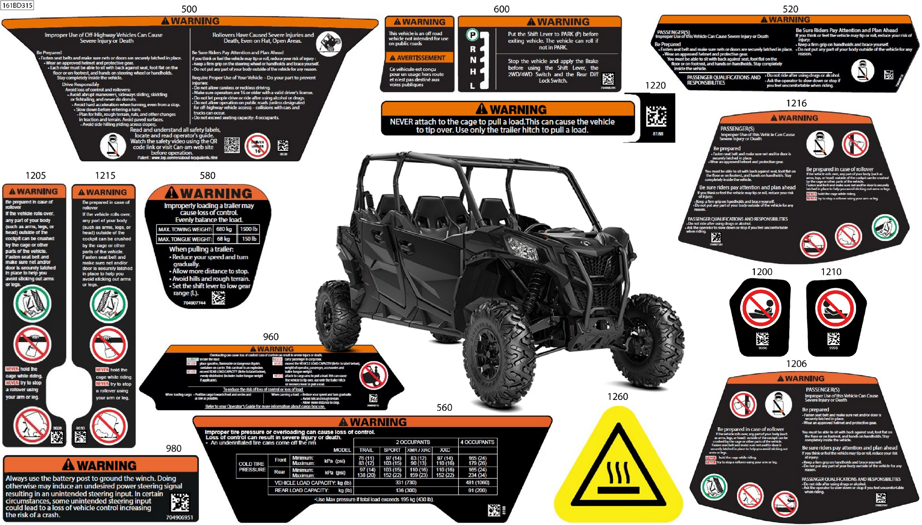 Схема узла: Body - Warning Decals