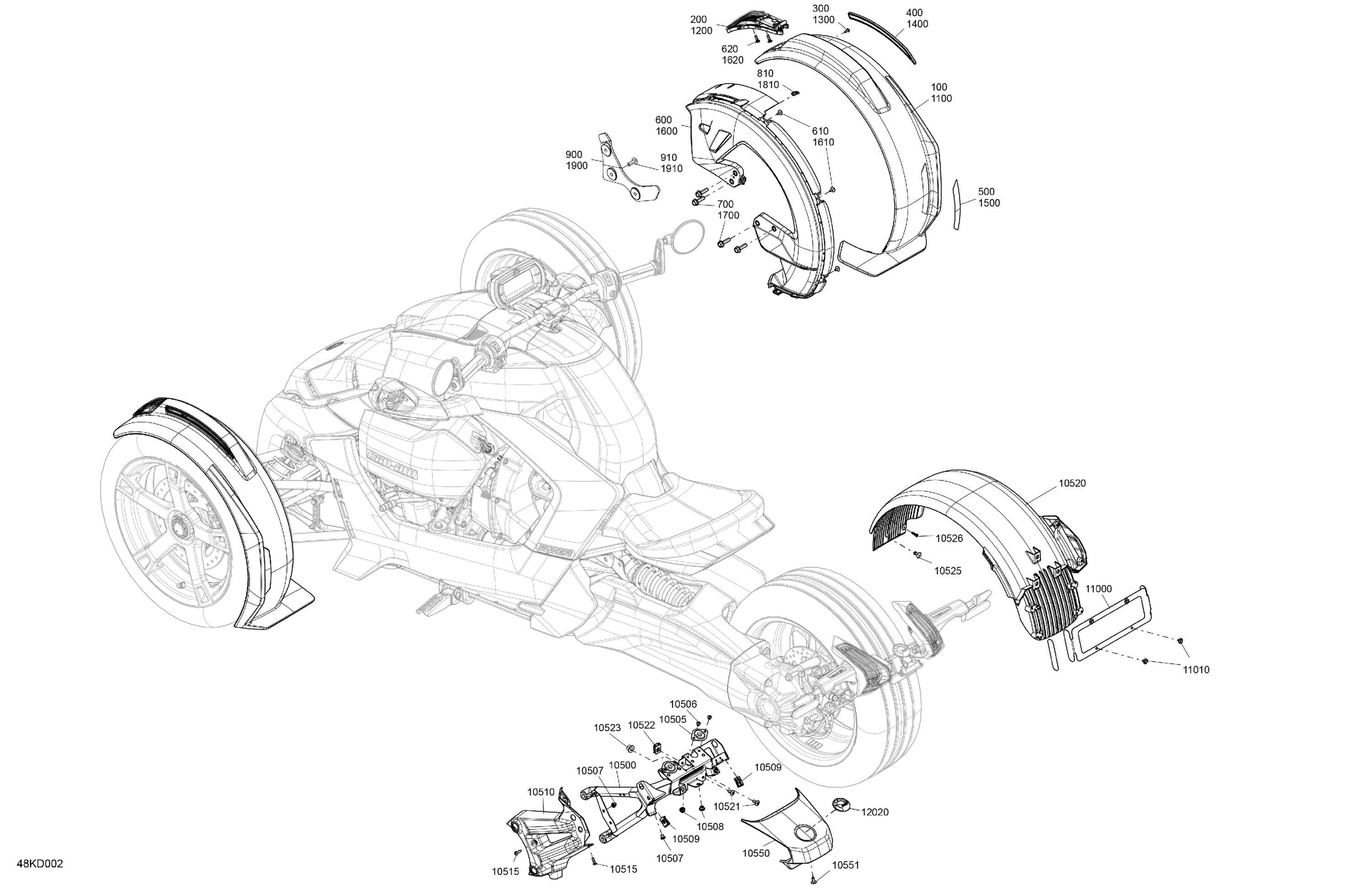 Схема узла: Body - Fender Kit