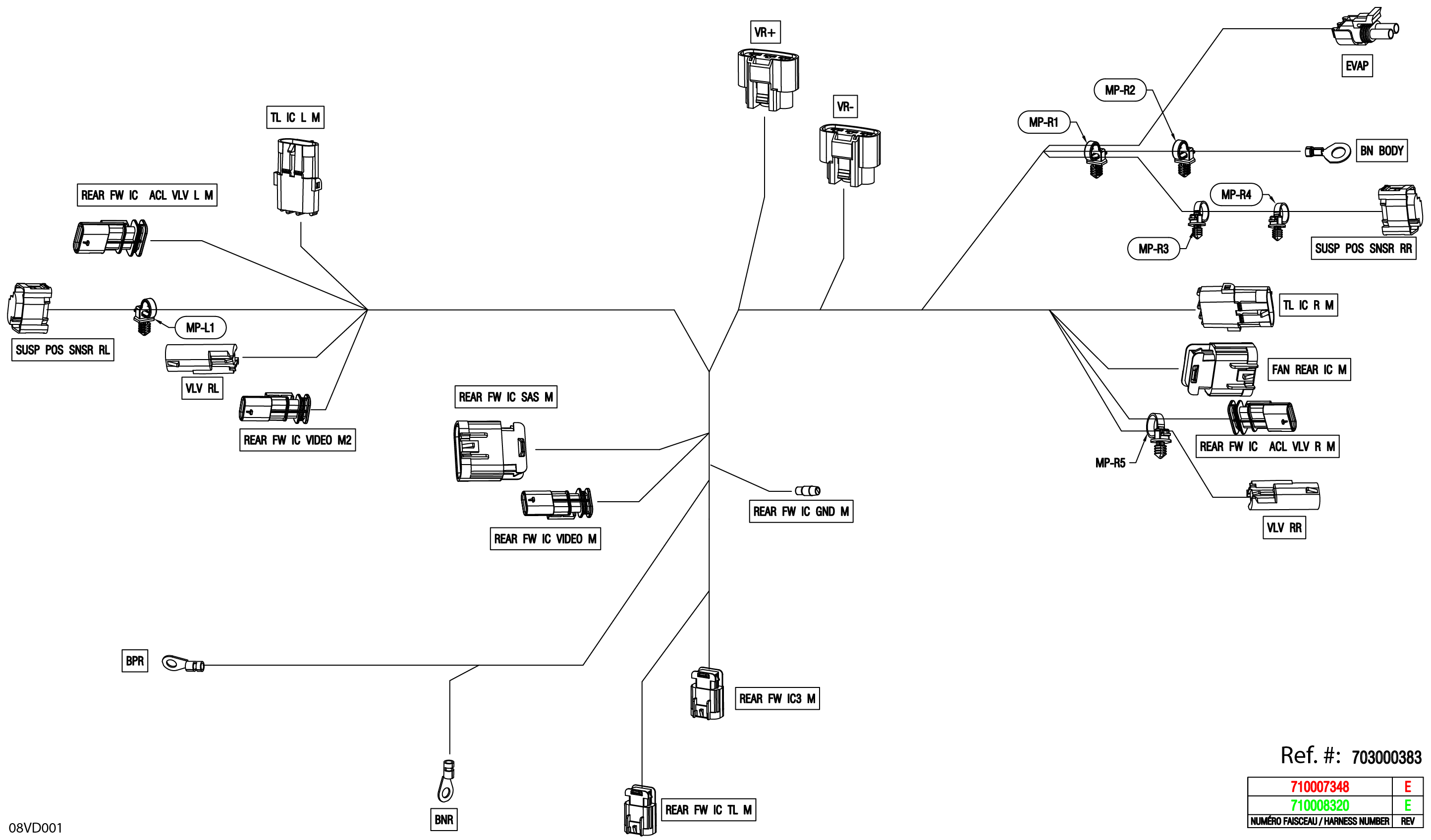Схема узла: Electric - Junction Wiring Harness
