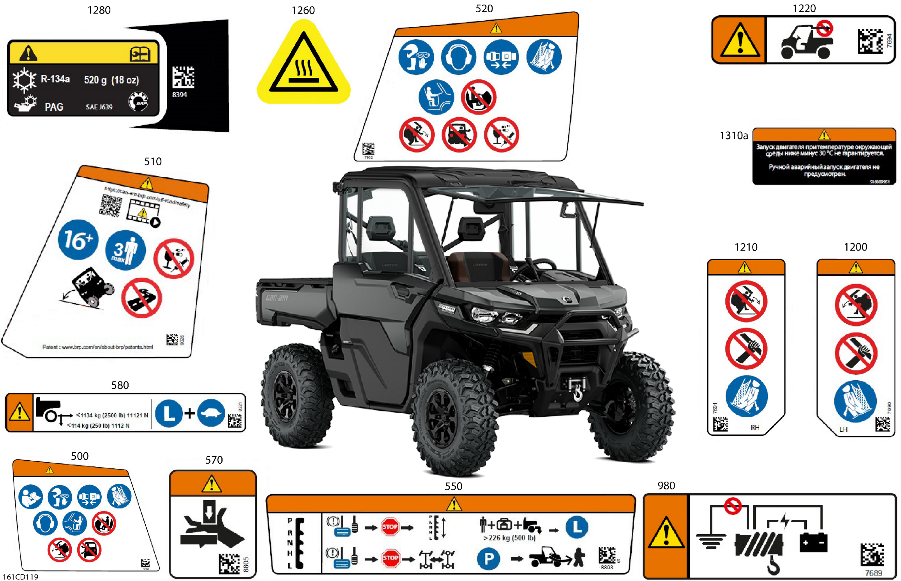 Схема узла: Body - Warning Decals