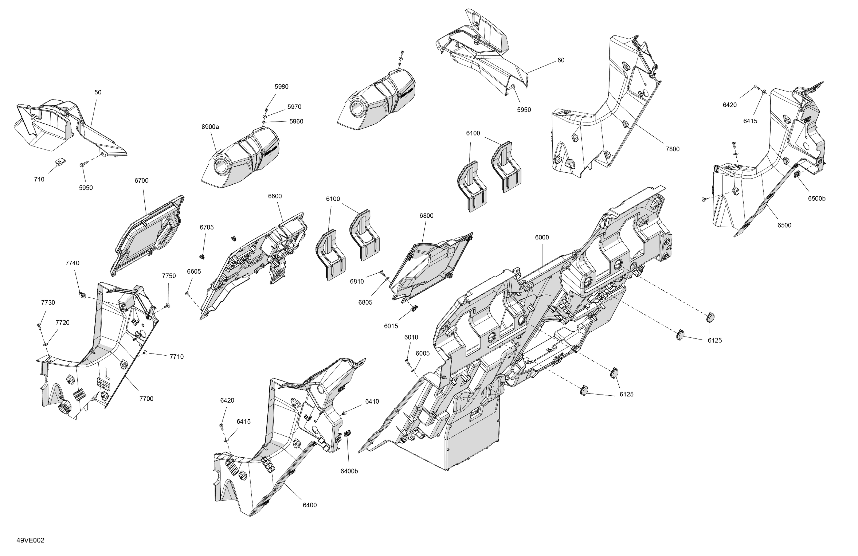 Схема узла: Cab Interior - Back Wall