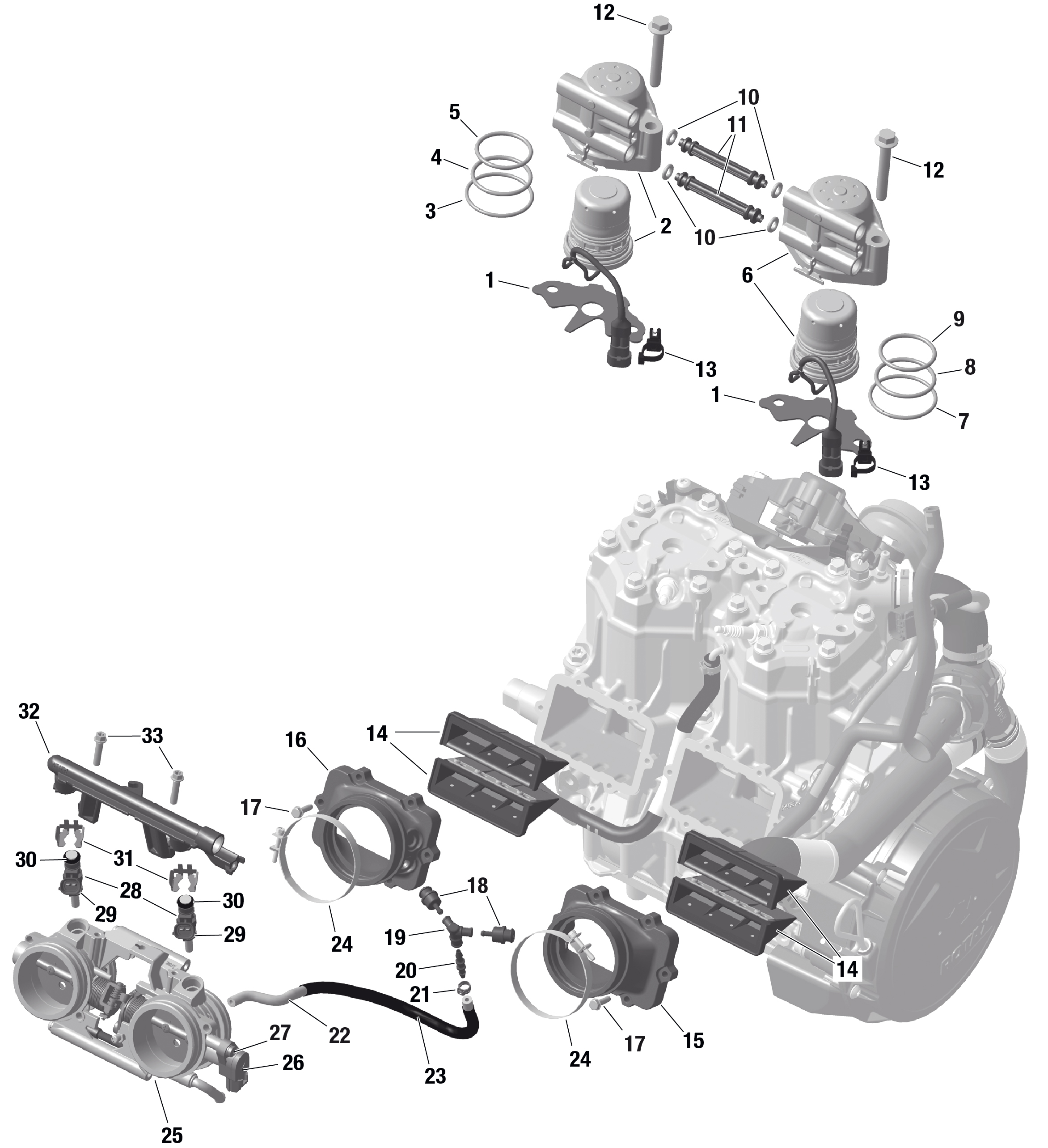 Схема узла: ROTAX - Electronic Fuel Injection