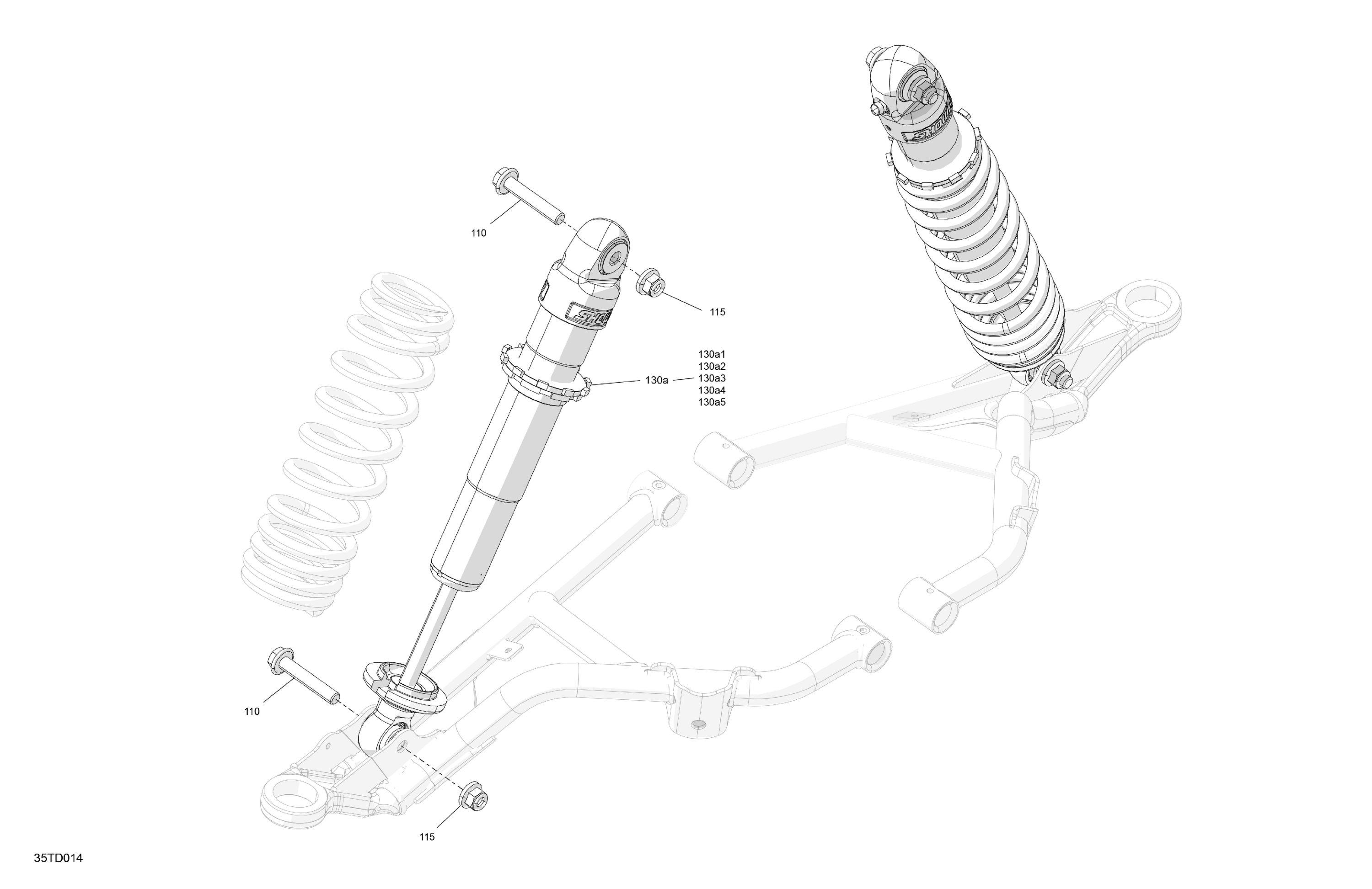 Схема узла: Suspension - Front Shocks