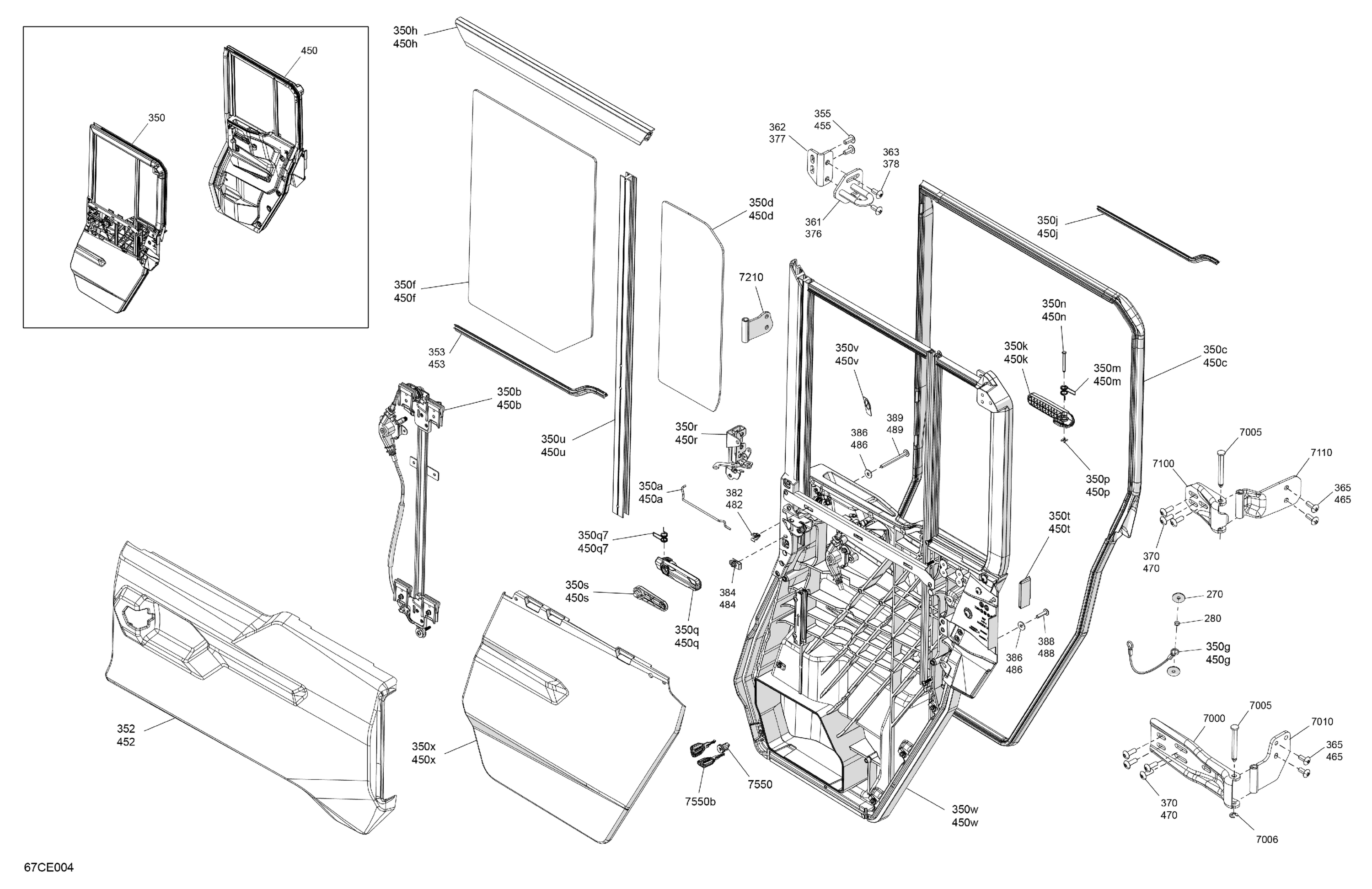 Enclosure Cab - Rear Doors