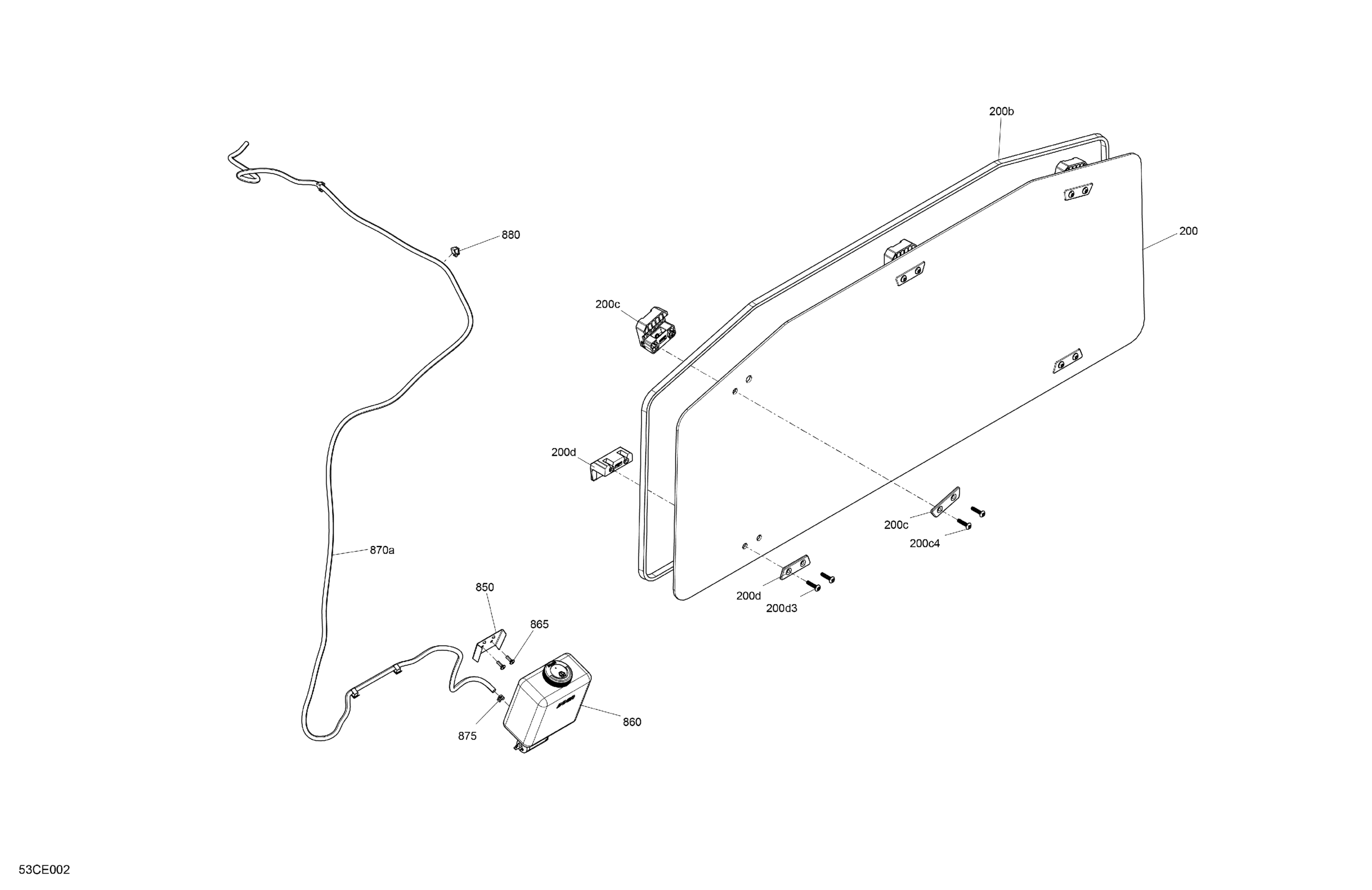 Схема узла: Enclosure Cab - Back Wall