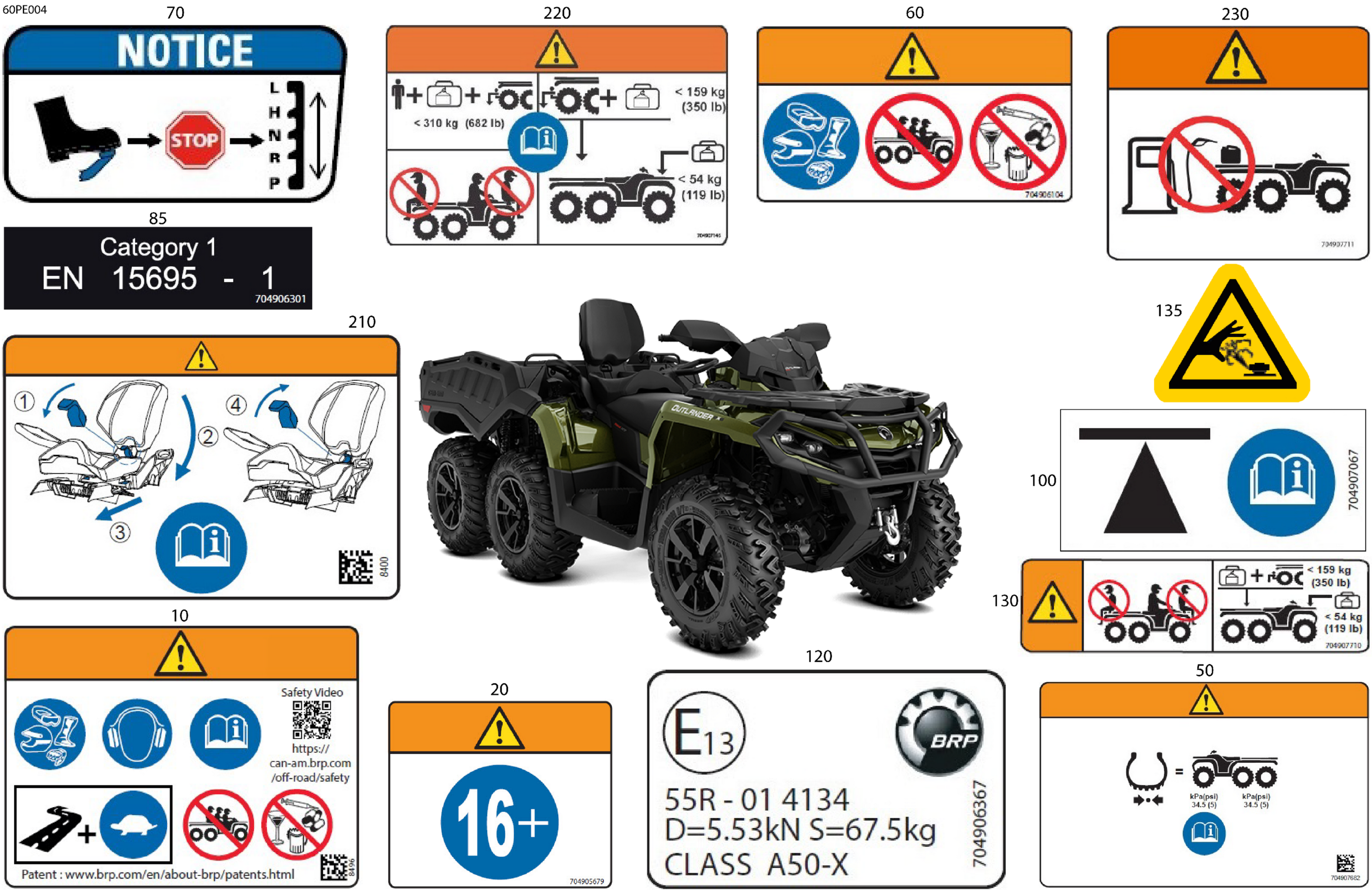 Схема узла: Body - Warning Decals