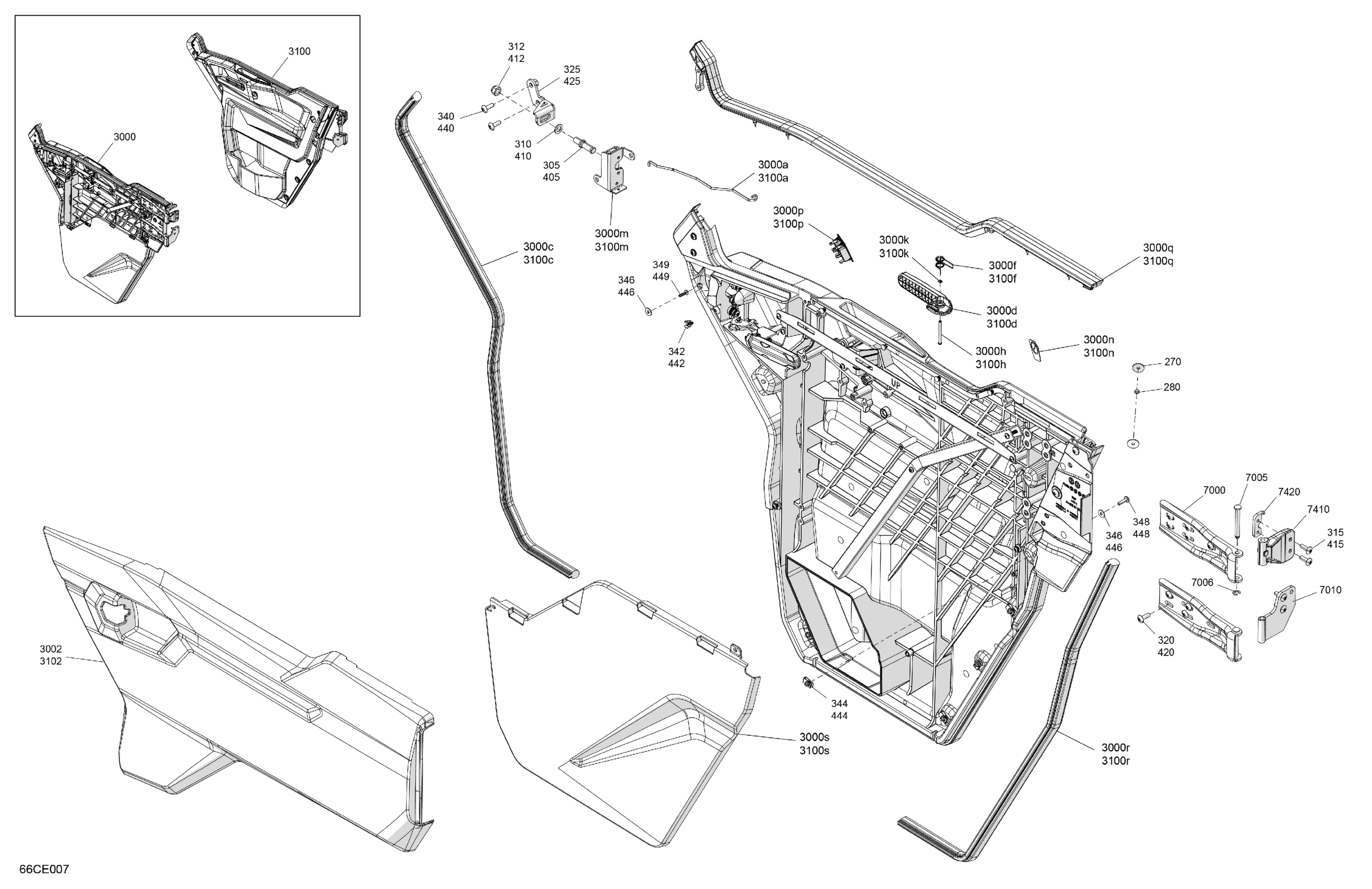 Схема узла: Enclosure Cab - Doors