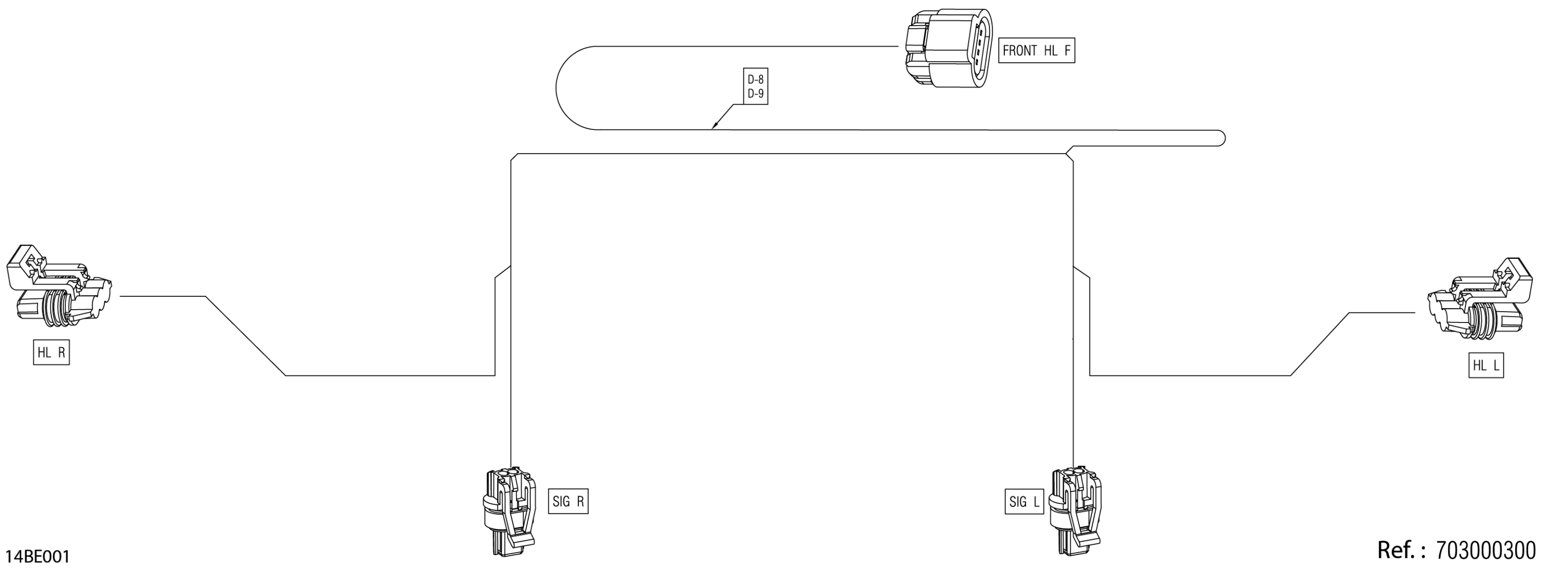 Схема узла: Electric - Front Wiring Harness
