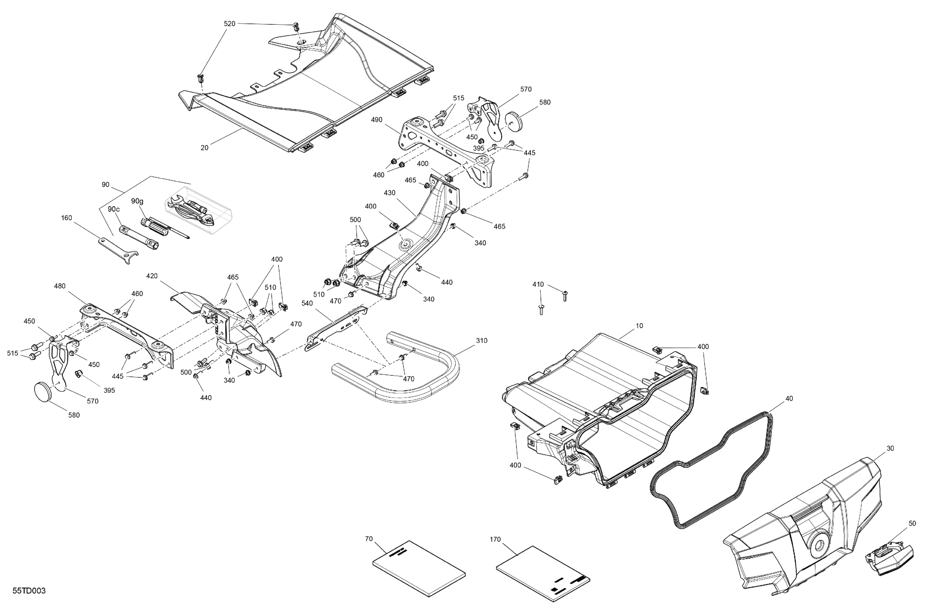 Схема узла: Body - Front Storage Tray