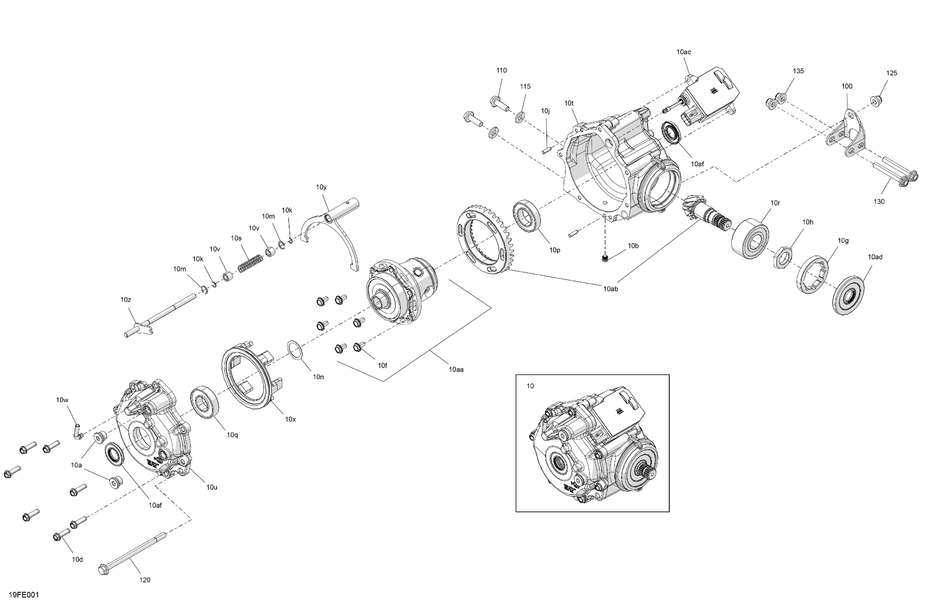 Схема узла: Drive - Front - Differential Parts