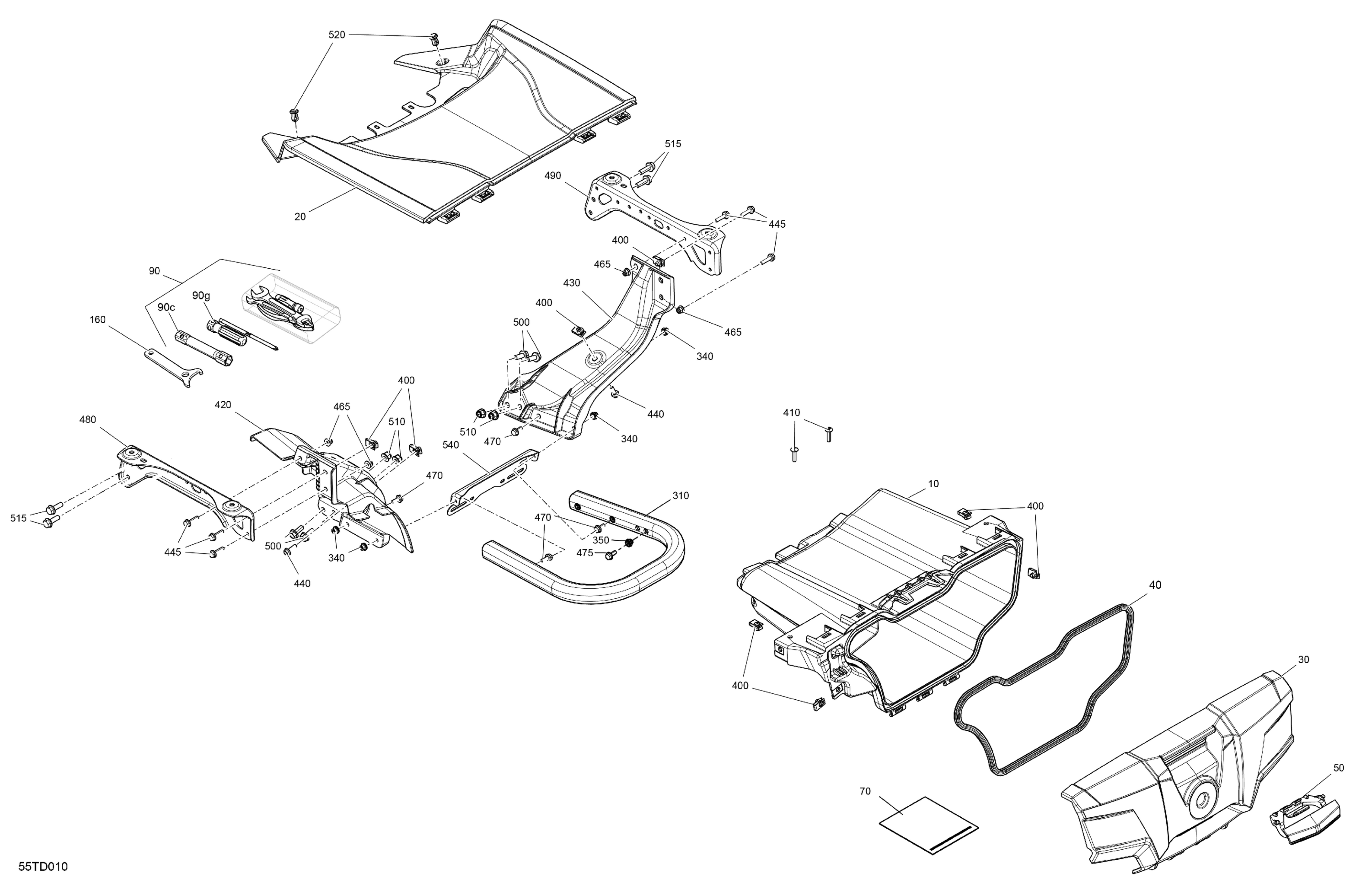 Body - Front Storage Tray