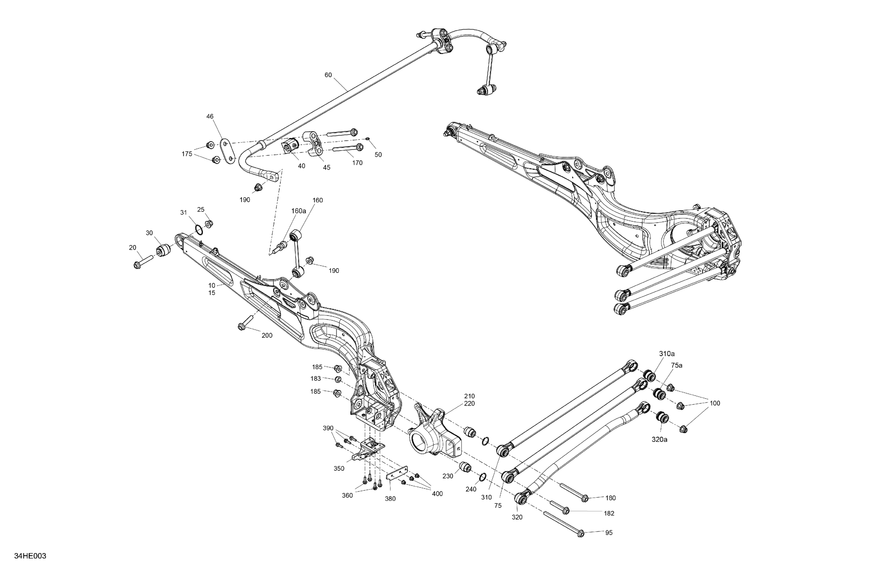 Схема узла: Suspension - Rear Components