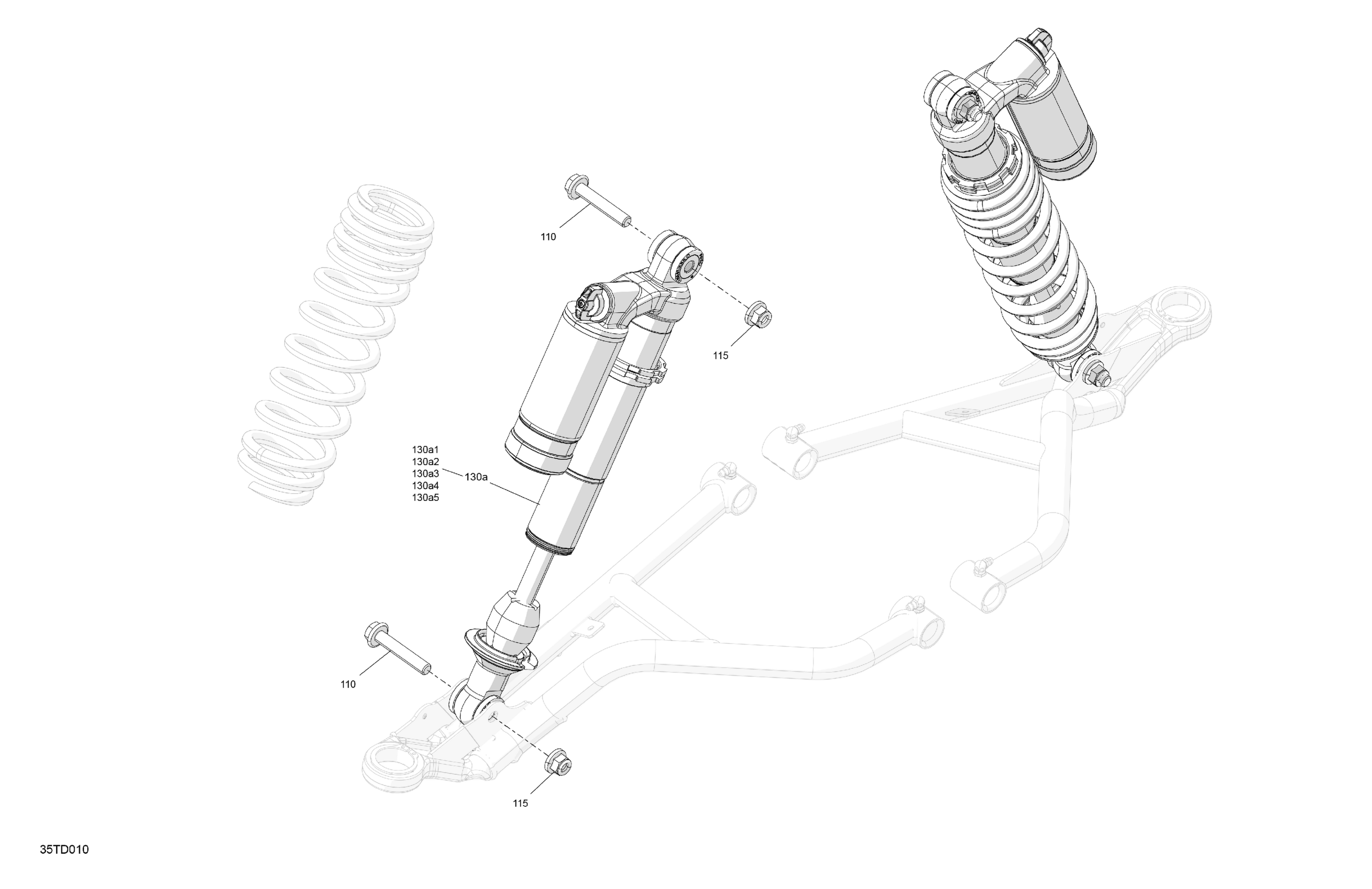 Схема узла: Suspension - Front Shocks