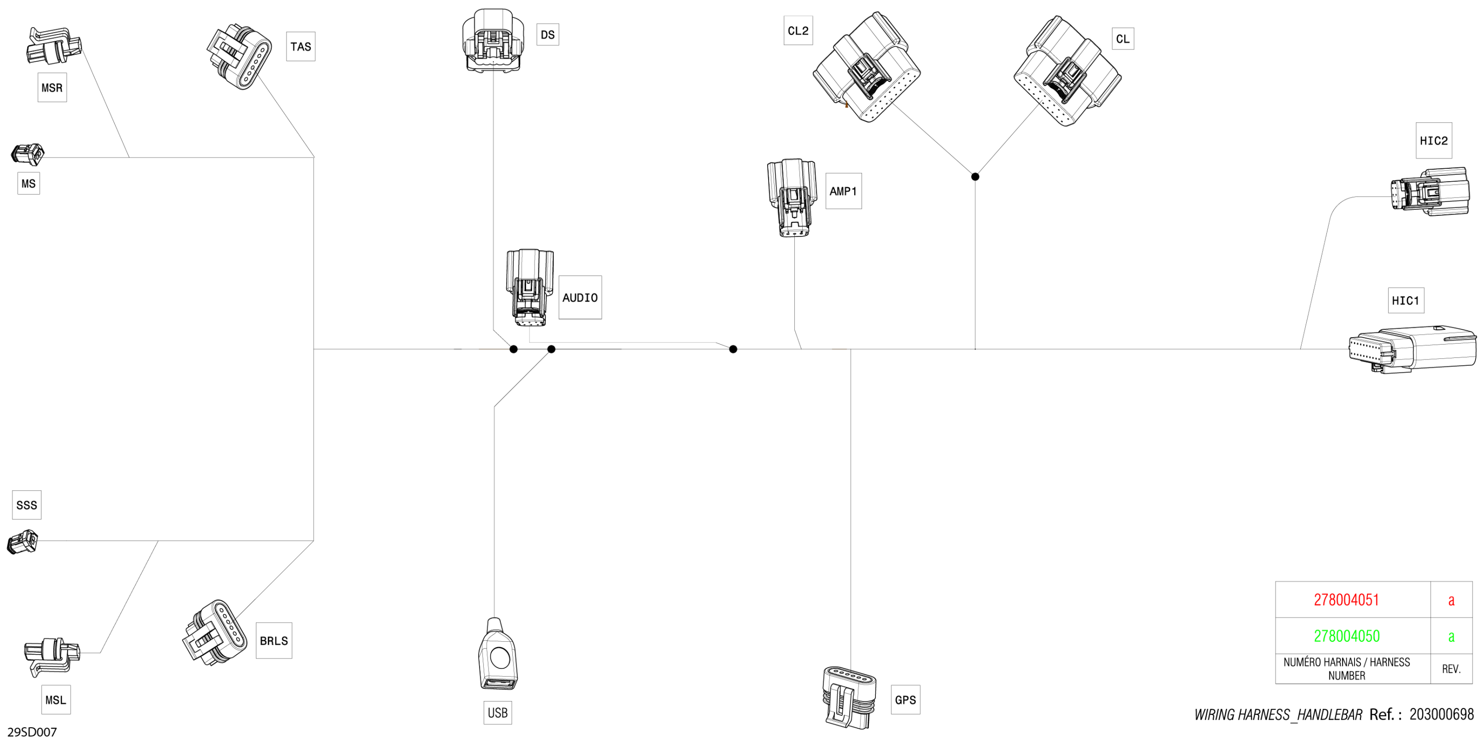 Electric - Steering Wiring Harness - 278004050