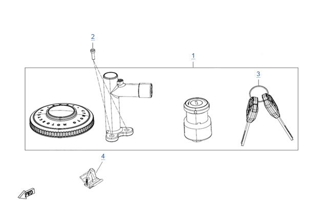 Схема узла: КОМПЛЕКТ ЗАМКОВ