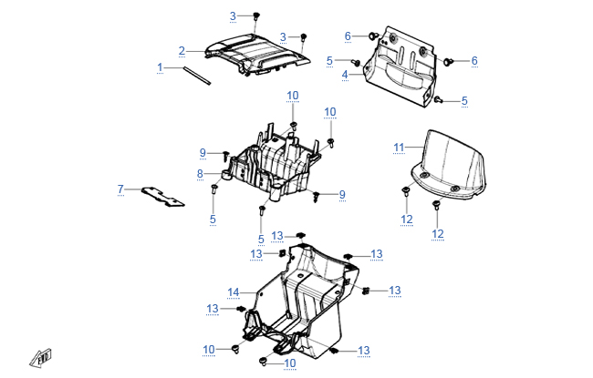 Схема узла: ПЛАСТИКОВЫЕ ДЕТАЛИ 4