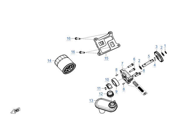 Схема узла: Двигатель - СИСТЕМА СМАЗКИ
