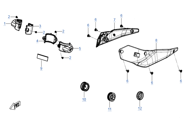 Схема узла: ПЛАСТИКОВЫЕ ДЕТАЛИ 1