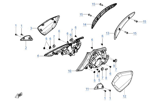 Схема узла: ПЛАСТИКОВЫЕ ДЕТАЛИ 3