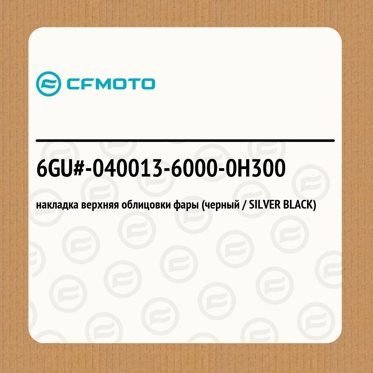 накладка верхняя облицовки фары (черный / SILVER BLACK)