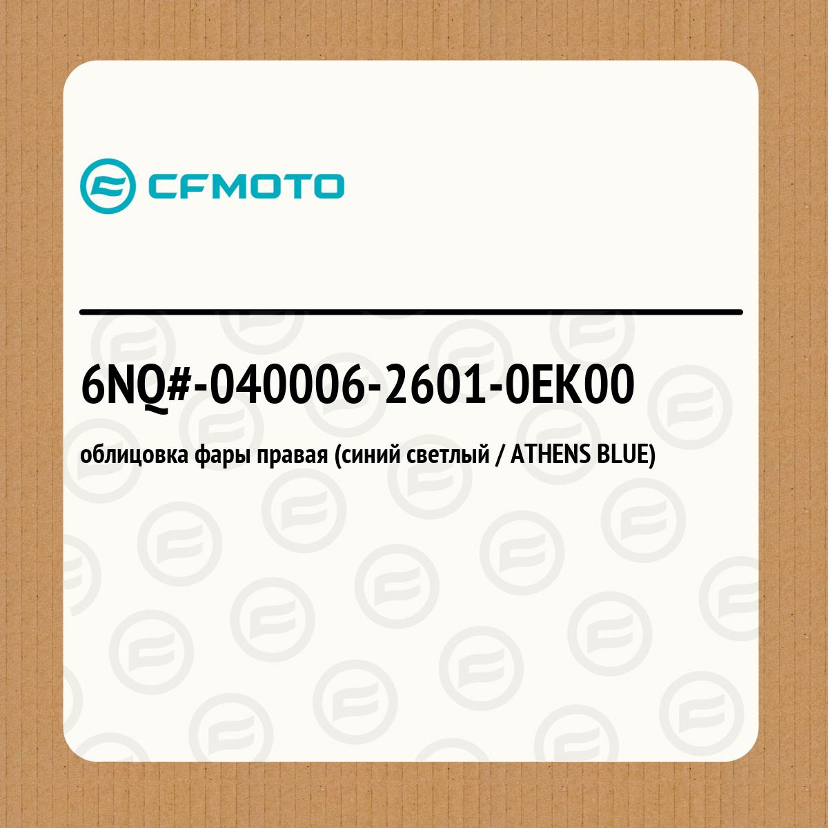 облицовка фары правая (синий светлый / ATHENS BLUE)