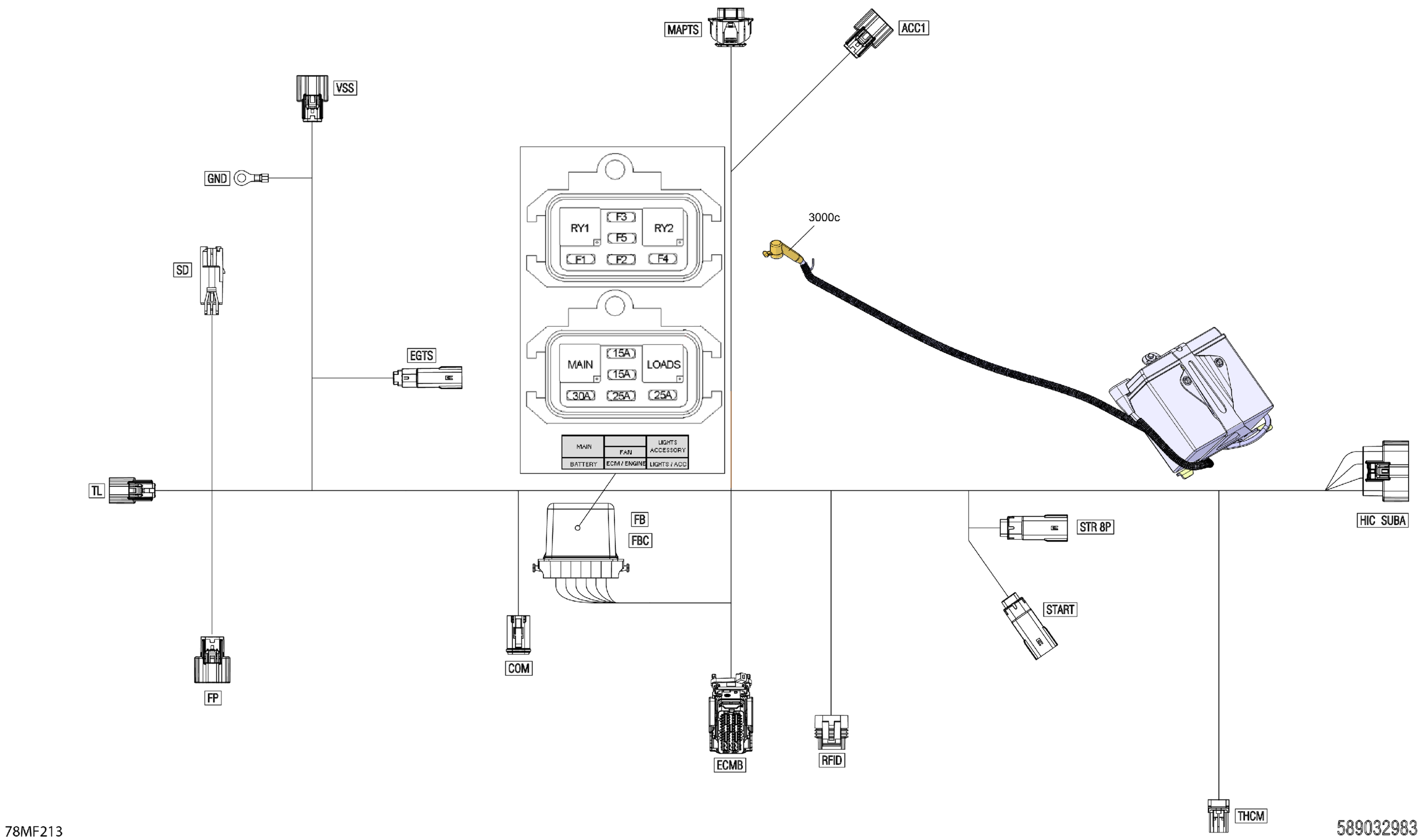 Схема узла: Electric - Main Harness - 515179407