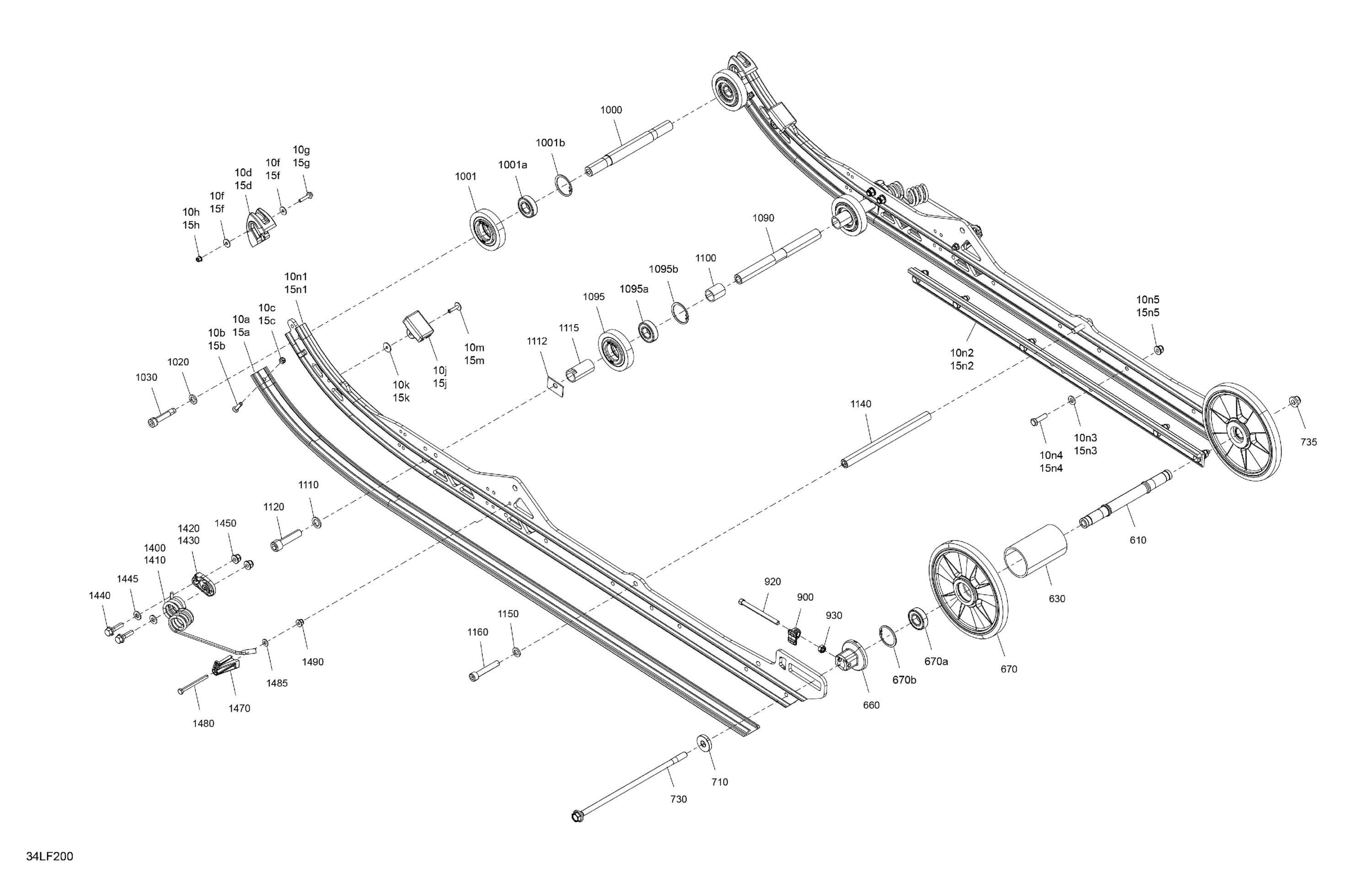 Схема узла: Suspension - Rear - Lower Section
