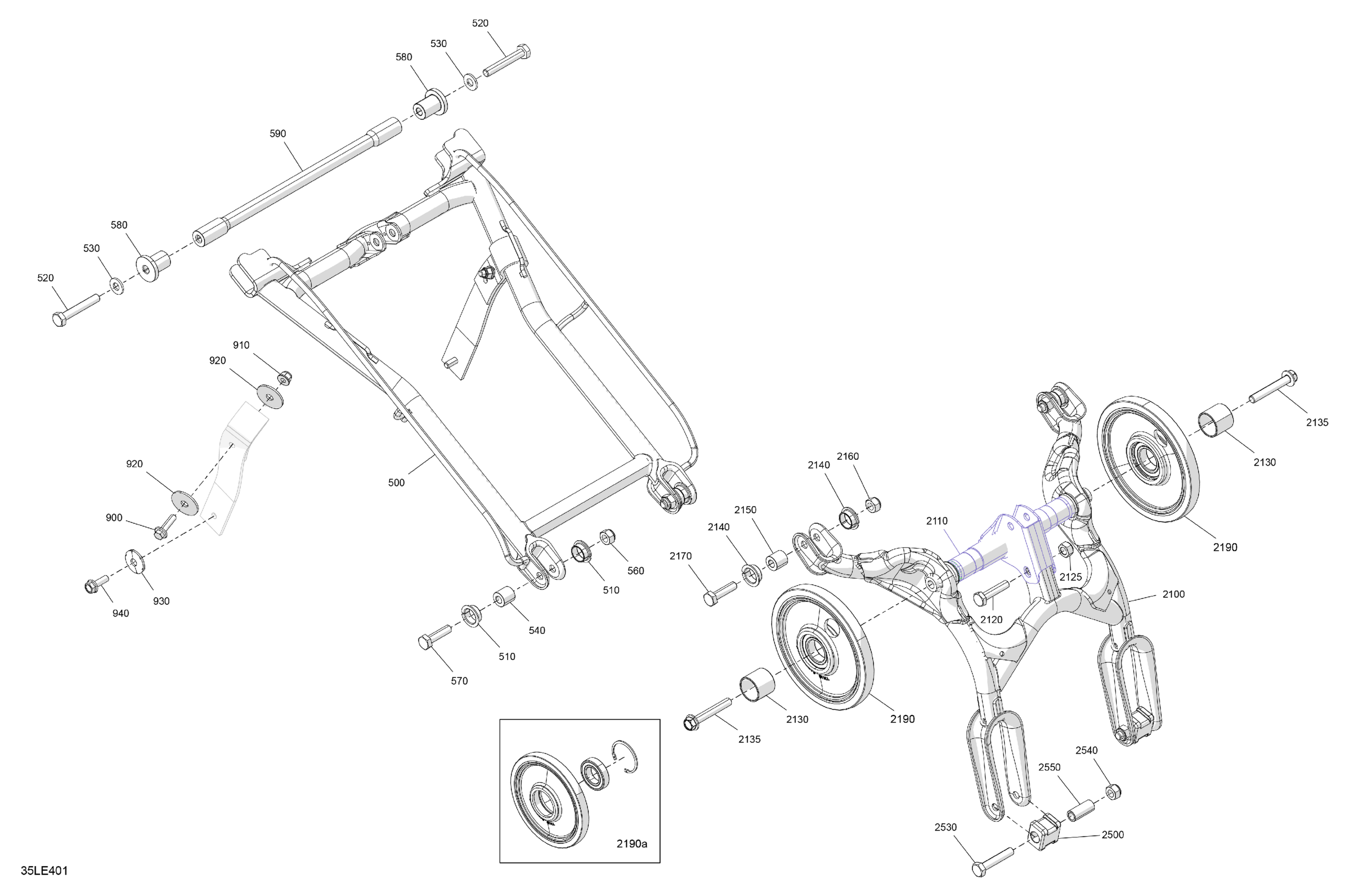 Схема узла: Suspension - Rear - Upper Section