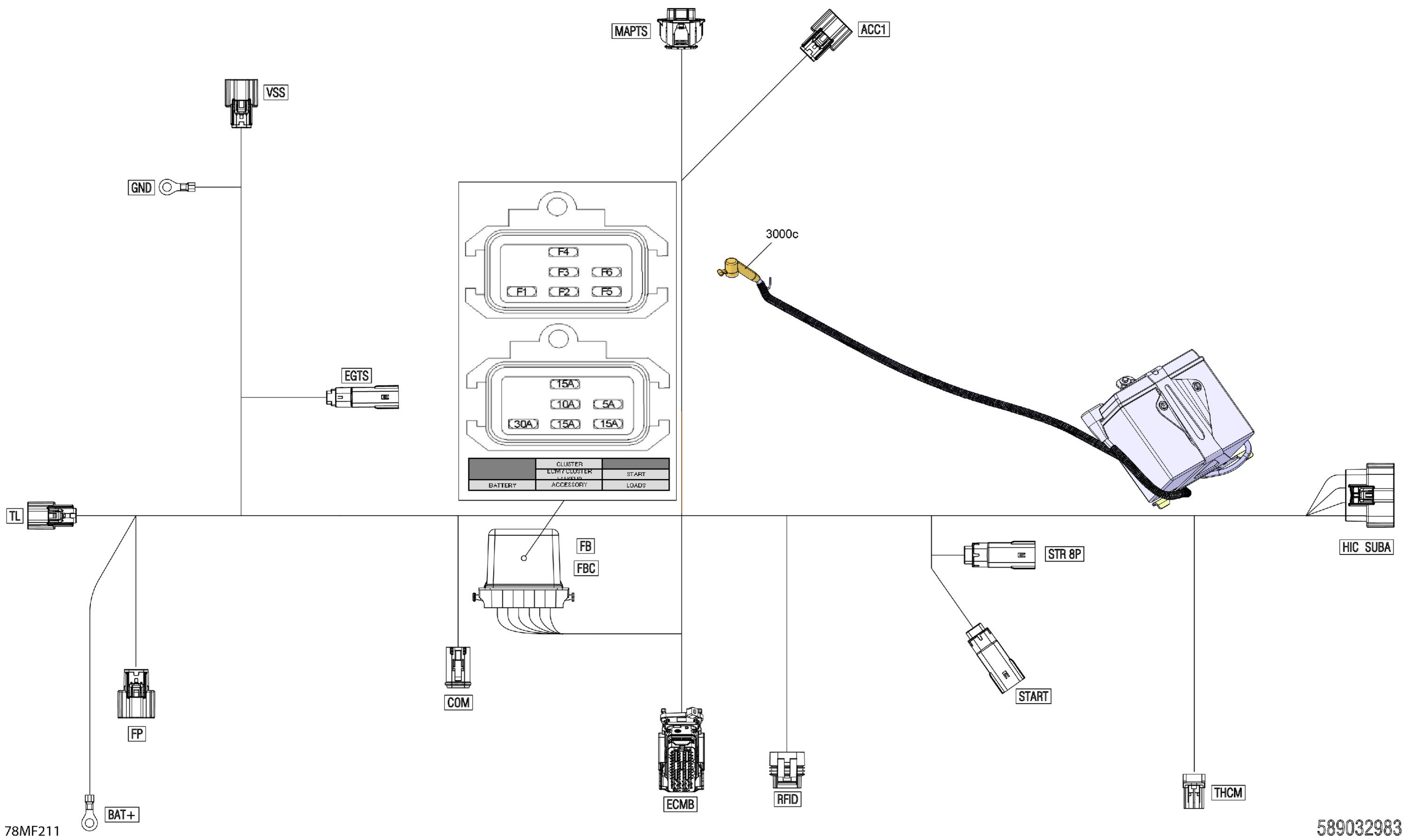 Схема узла: Electric - Main Harness - 515179406