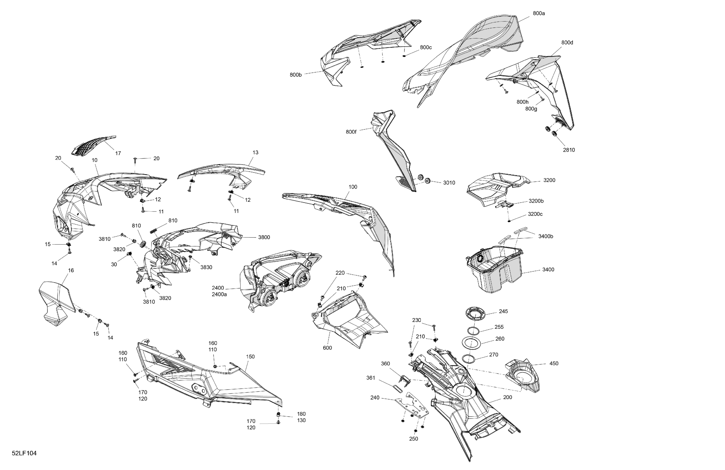 Схема узла: Body - Hood Section and WindShield