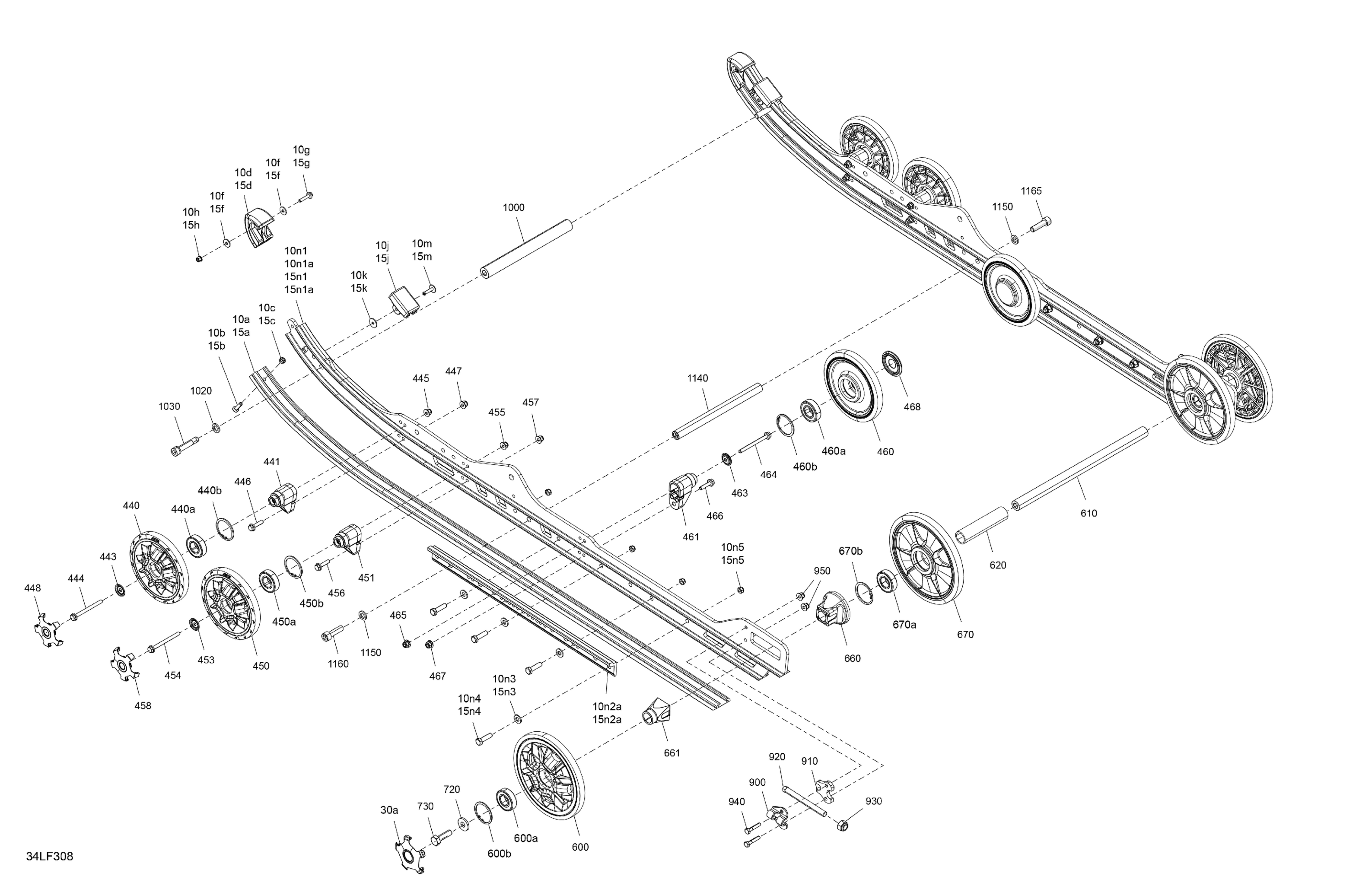Схема узла: Suspension - Rear - Lower Section