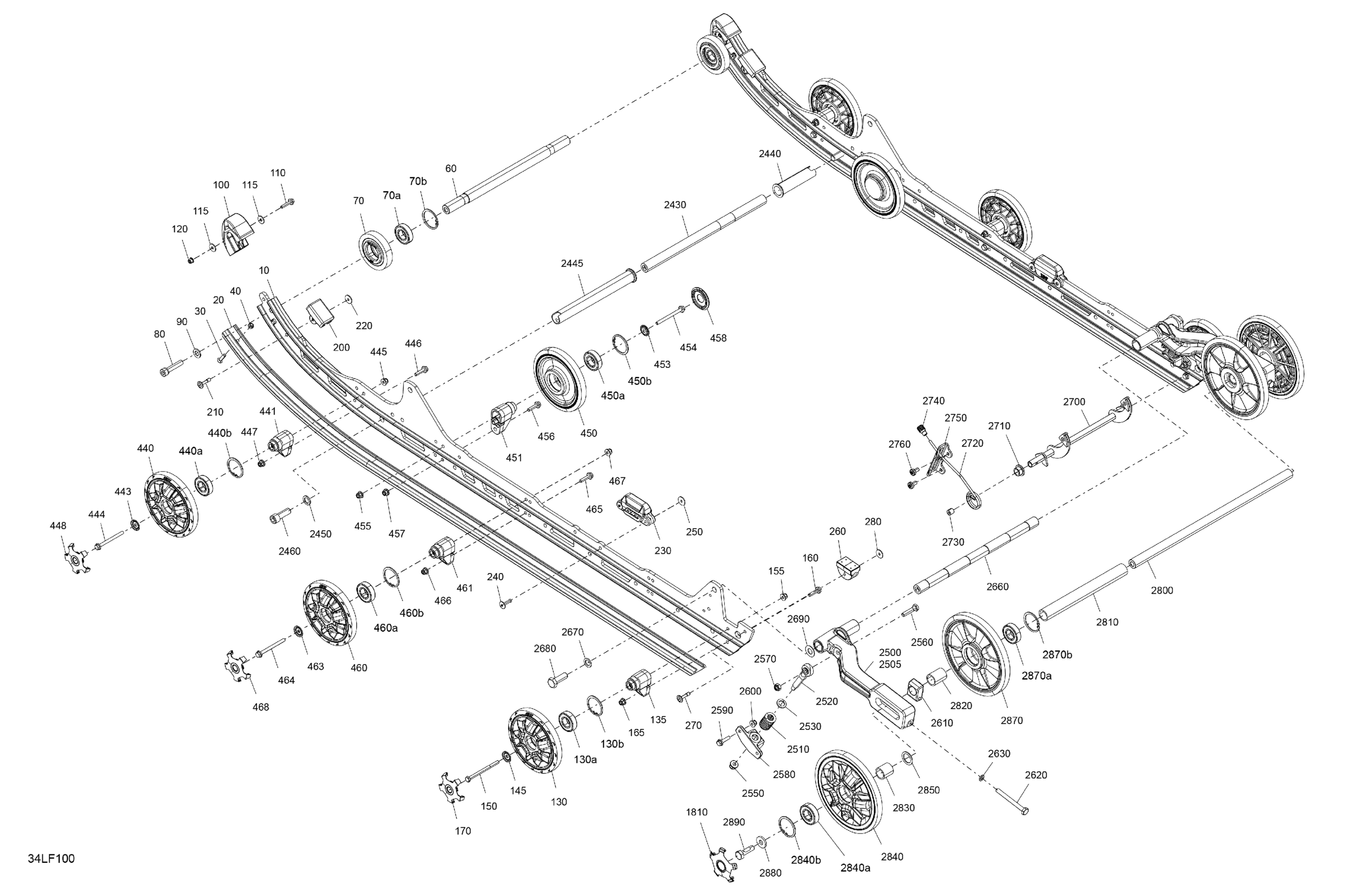 Схема узла: Suspension - Rear - Lower Section