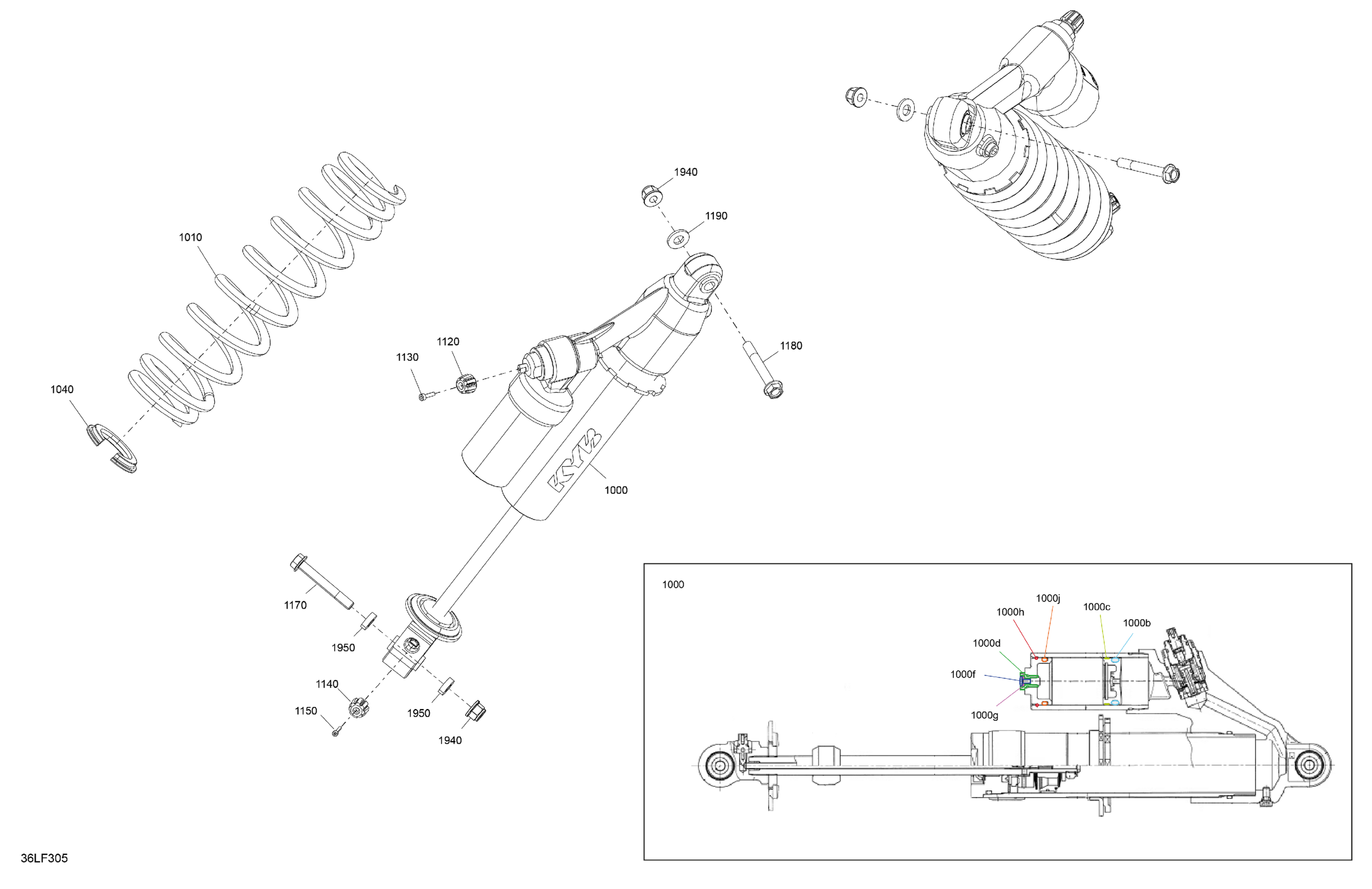 Схема узла: Suspension - Front Shocks