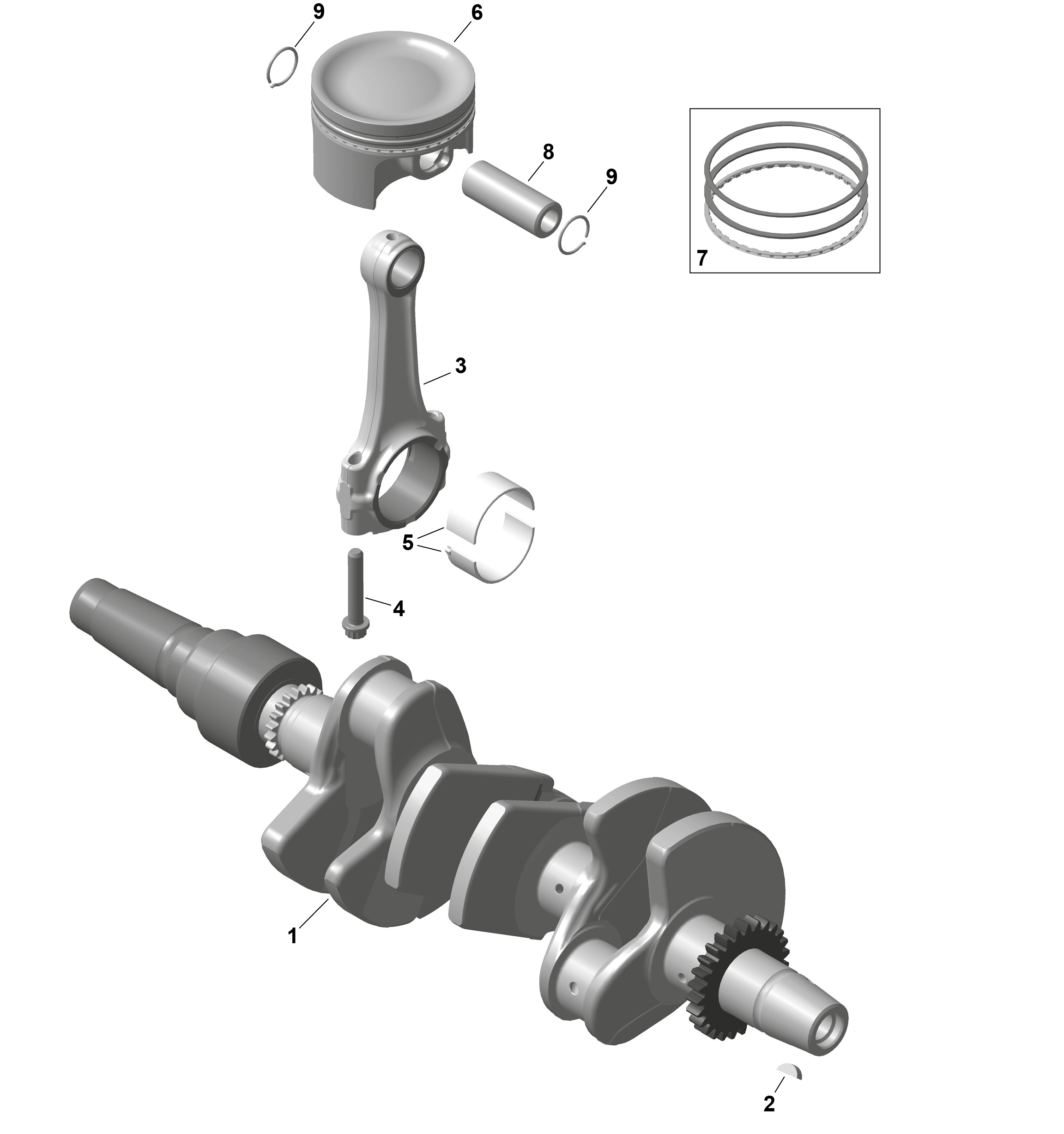 ROTAX - Crankshaft and Pistons