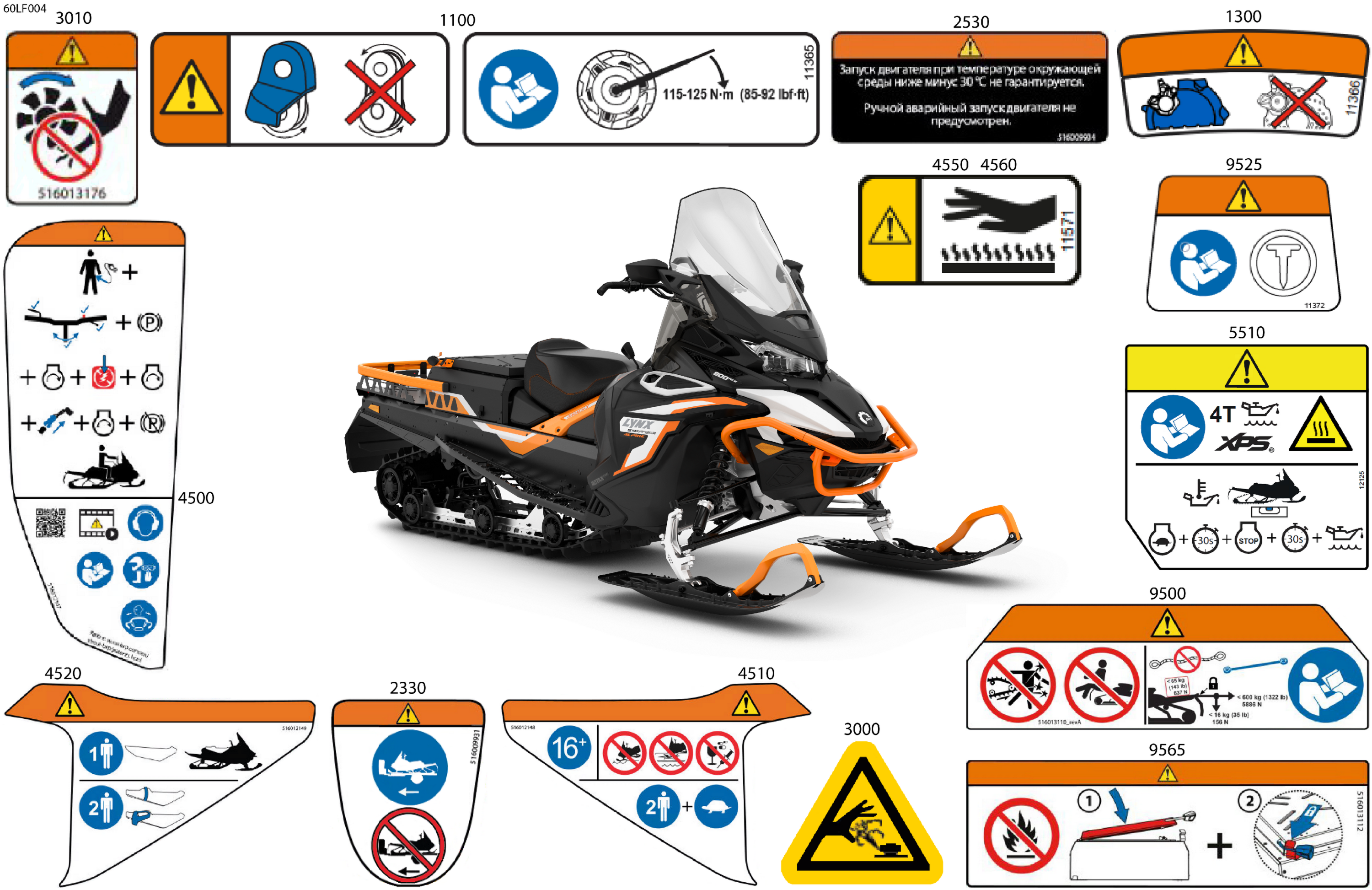 Схема узла: Body - Warning Decals